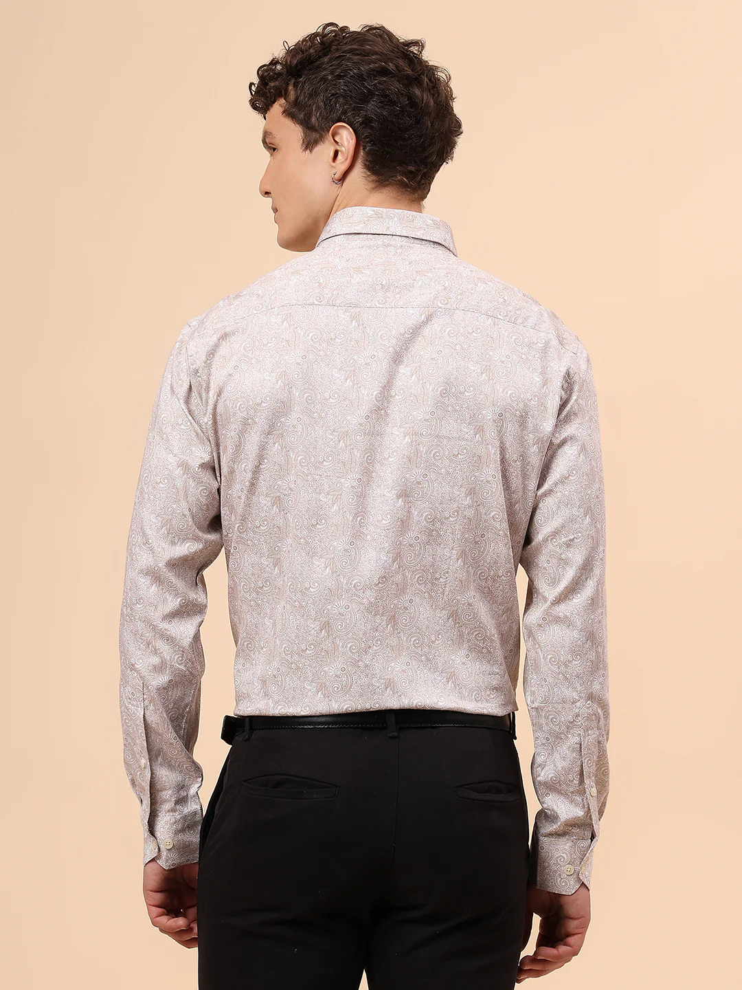 Formal Shirt for Men l Breathable & Soft with Color Fastness Regular Fit Spread Collar Neck Cotton Fabric Printed Pattern - Image 6