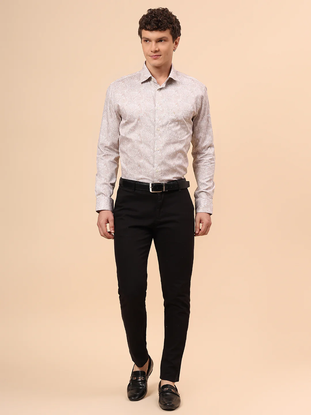 Formal Shirt for Men l Breathable & Soft with Color Fastness Regular Fit Spread Collar Neck Cotton Fabric Printed Pattern - Image 8