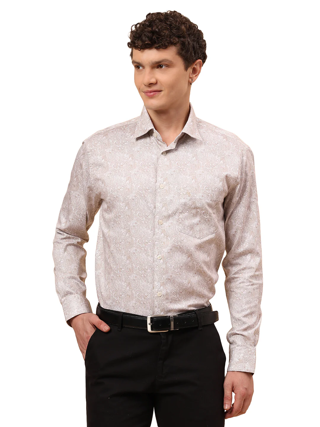 Formal Shirt for Men l Breathable & Soft with Color Fastness Regular Fit Spread Collar Neck Cotton Fabric Printed Pattern - Image 9