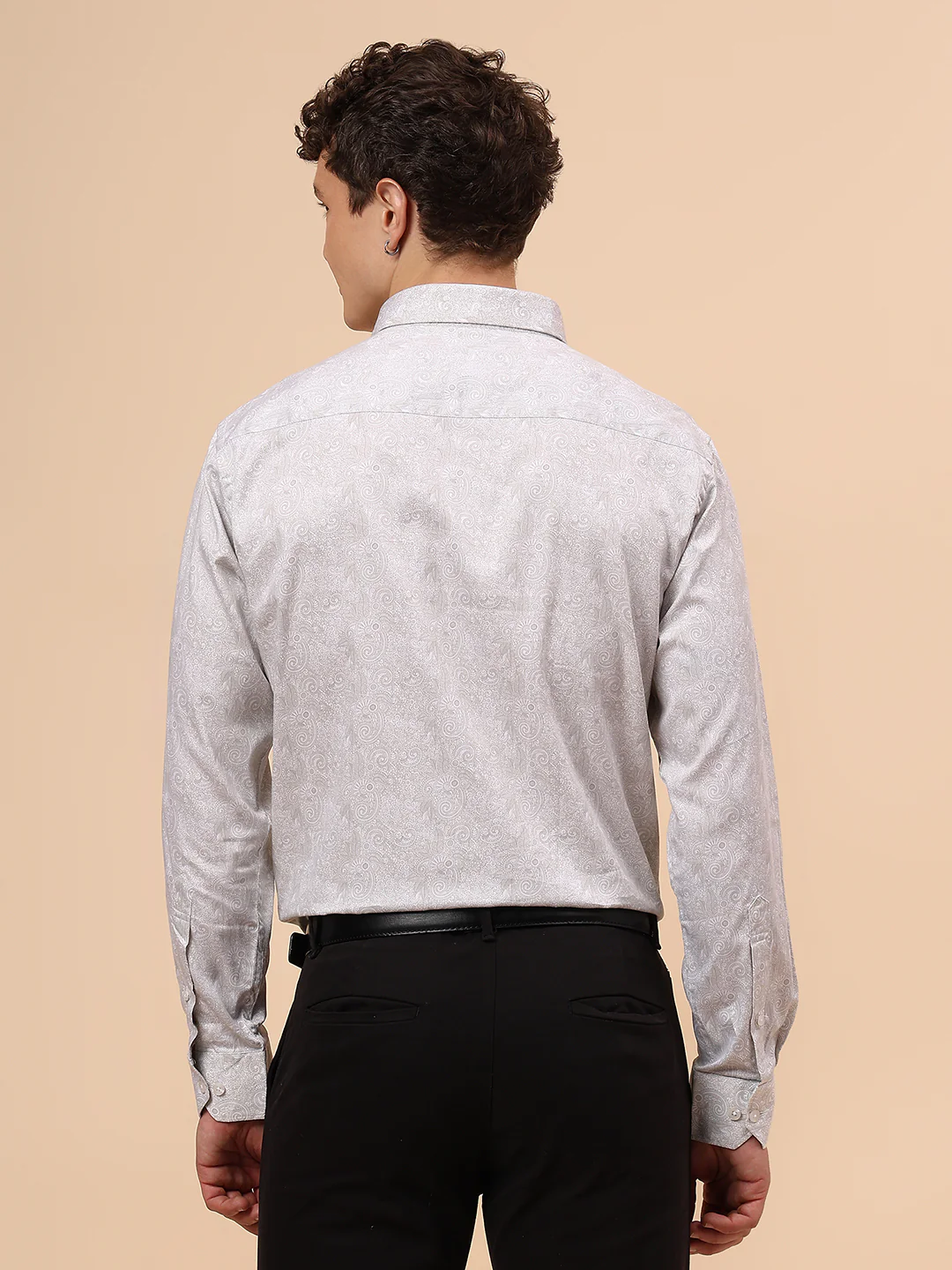 Formal Shirt for Men l Breathable & Soft with Color Fastness Regular Fit Spread Collar Neck Cotton Fabric Printed Pattern - Image 6