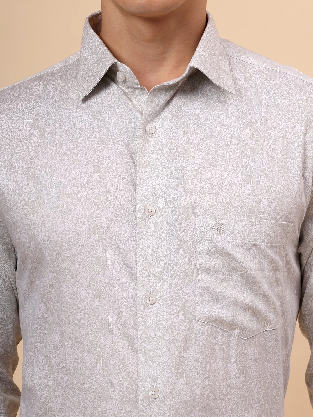 Formal Shirt for Men l Breathable & Soft with Color Fastness Regular Fit Spread Collar Neck Cotton Fabric Printed Pattern - Image 7