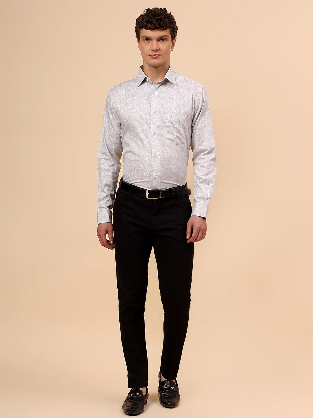 Formal Shirt for Men l Breathable & Soft with Color Fastness Regular Fit Spread Collar Neck Cotton Fabric Printed Pattern - Image 8