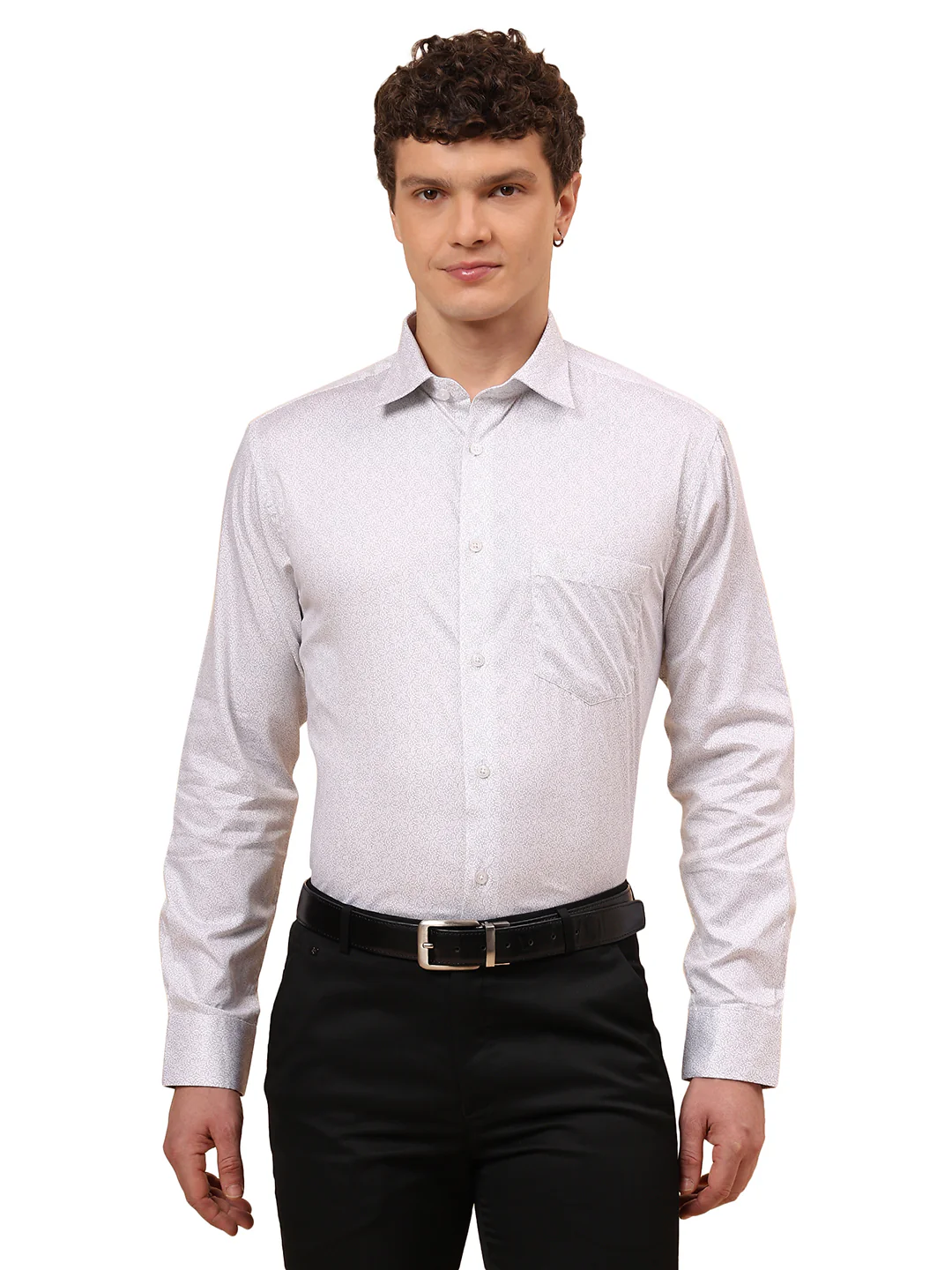 Formal Shirt for Men l Breathable & Soft with Color Fastness Regular Fit Spread Collar Neck Cotton Fabric Printed Pattern - Image 9
