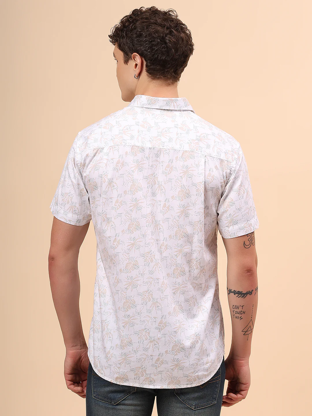 Casual Shirt for Men | Breathable & Soft with Color Fastness Regular Fit Spread Collar Neck Cotton Fabric Printed Pattern - Image 6