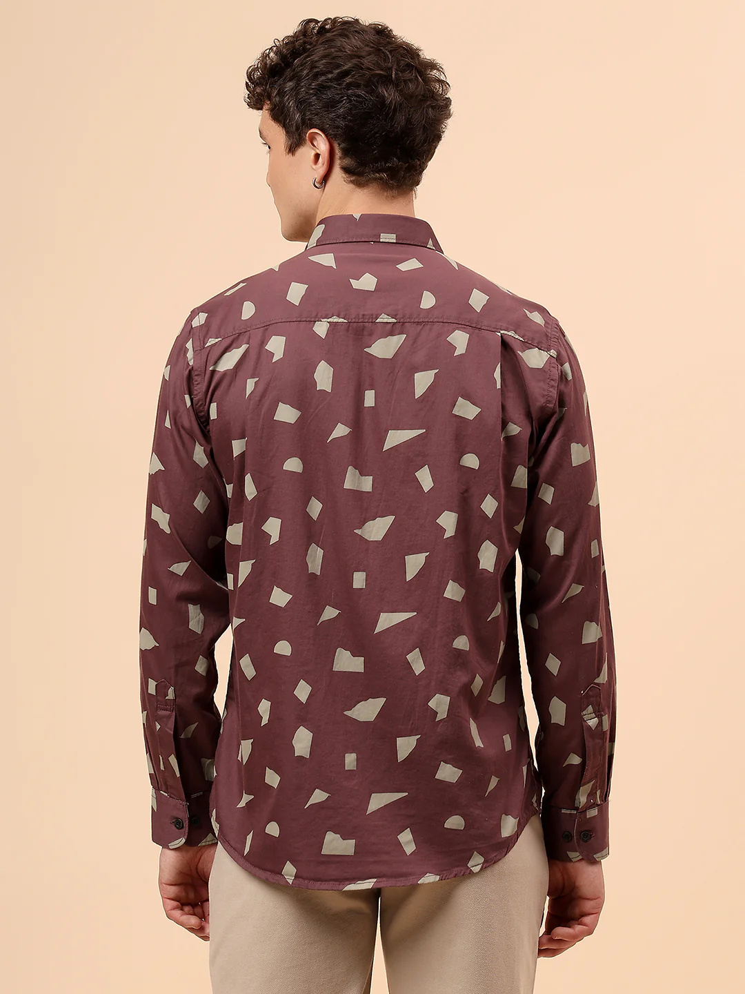 Casual Shirt for Men | Breathable & Soft with Color Fastness Regular Fit Spread Collar Neck Cotton Fabric Printed Pattern - Image 6