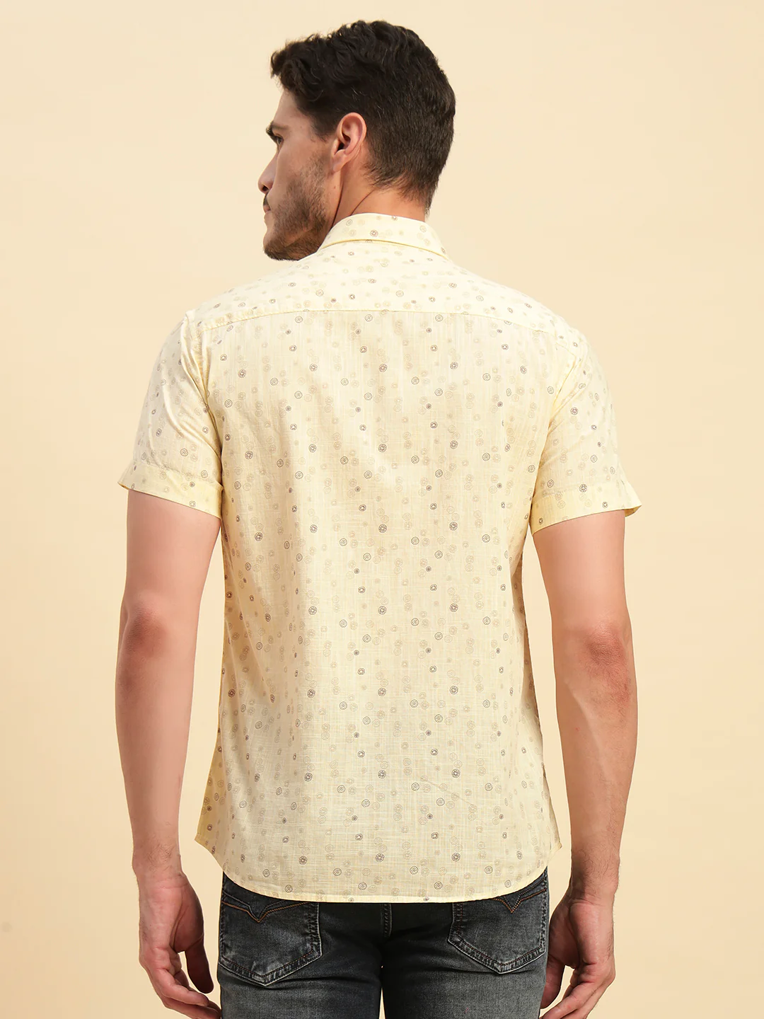 Casual Shirt for Men | Breathable & Soft with Color Fastness Regular Fit Spread Collar Neck Cotton Fabric Printed Pattern - Image 7