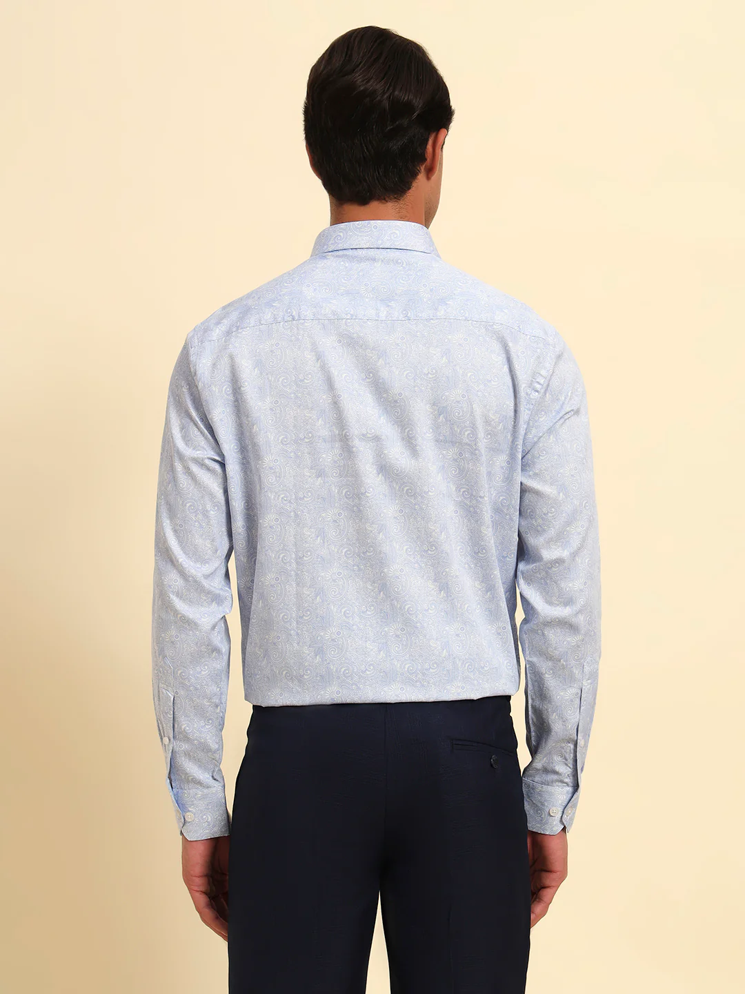 Formal Shirt for Men l Breathable & Soft with Color Fastness Regular Fit Spread Collar Neck Cotton Fabric Printed Pattern - Image 4