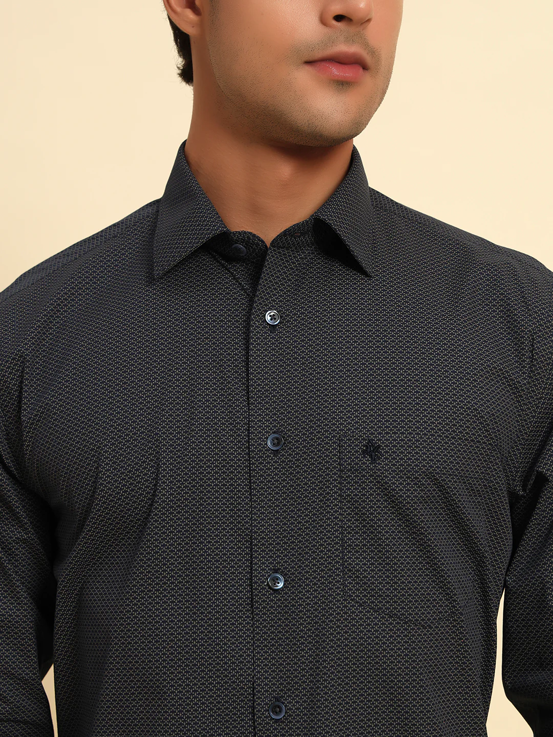 Formal Shirt for Men l Breathable & Soft with Color Fastness Regular Fit Spread Collar Neck Cotton Fabric Printed Pattern - Image 6