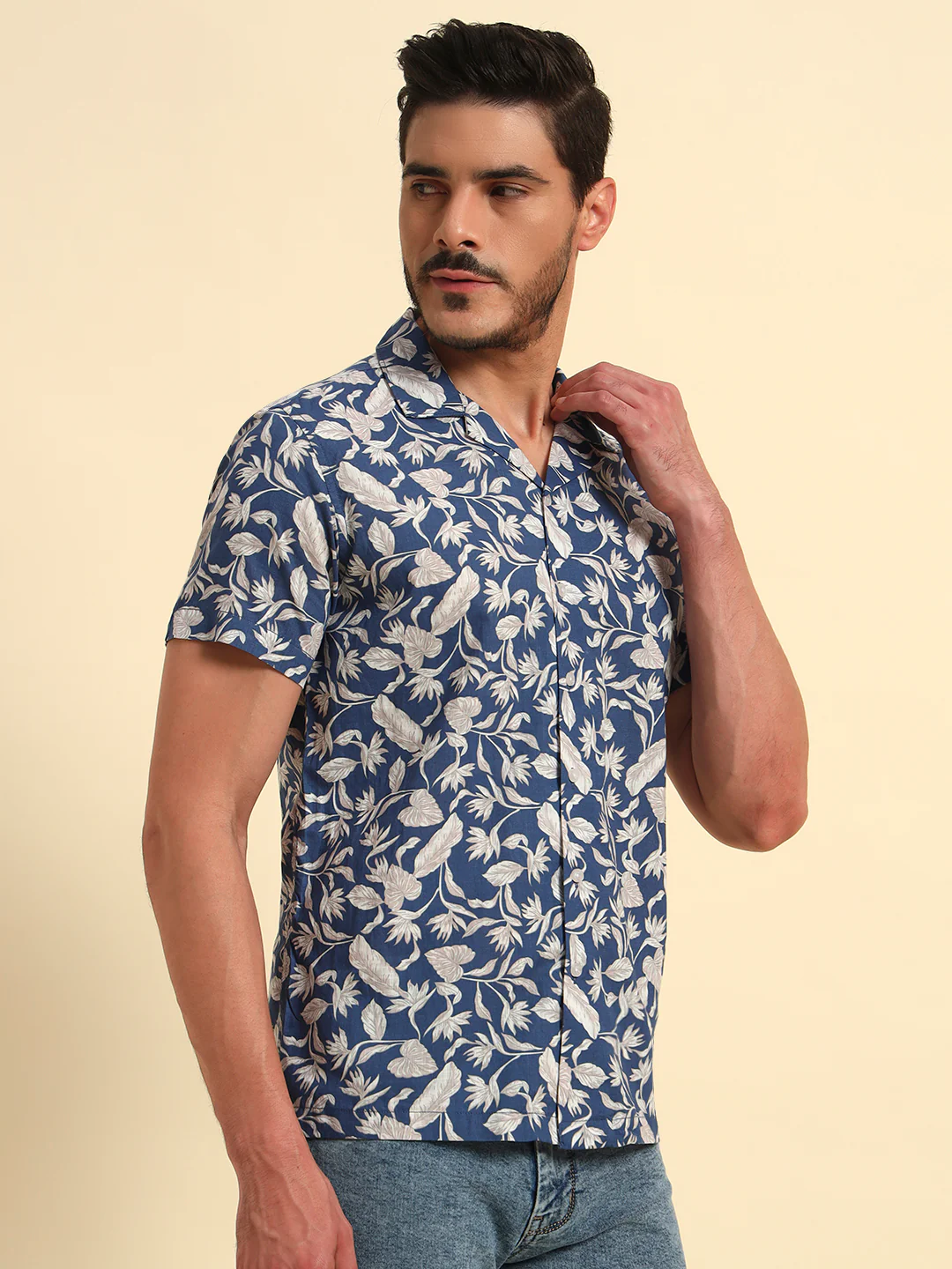 Casual Shirt for Men | Breathable & Soft with Color Fastness Regular Fit Spread Collar Neck Cotton Fabric Printed Pattern - Image 6