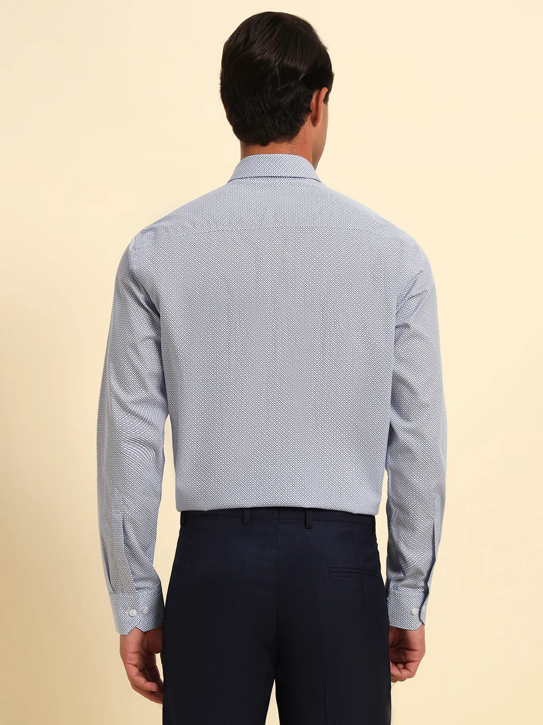 Formal Shirt for Men l Breathable & Soft with Color Fastness Regular Fit Spread Collar Neck Cotton Fabric Printed Pattern - Image 3