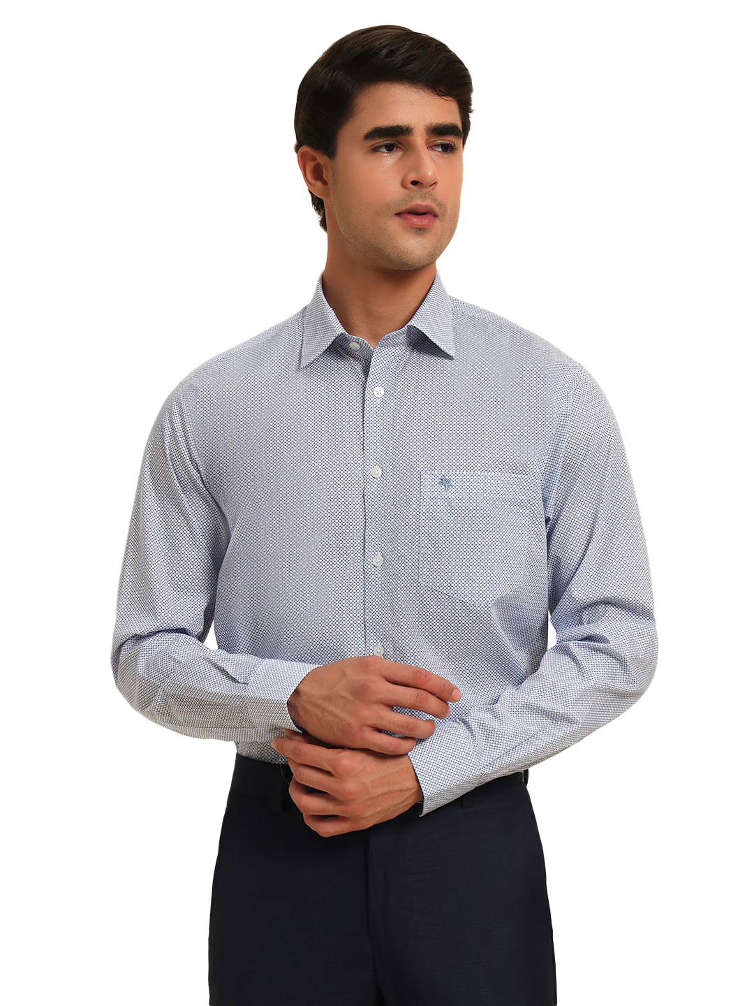 Formal Shirt for Men l Breathable & Soft with Color Fastness Regular Fit Spread Collar Neck Cotton Fabric Printed Pattern - Image 4