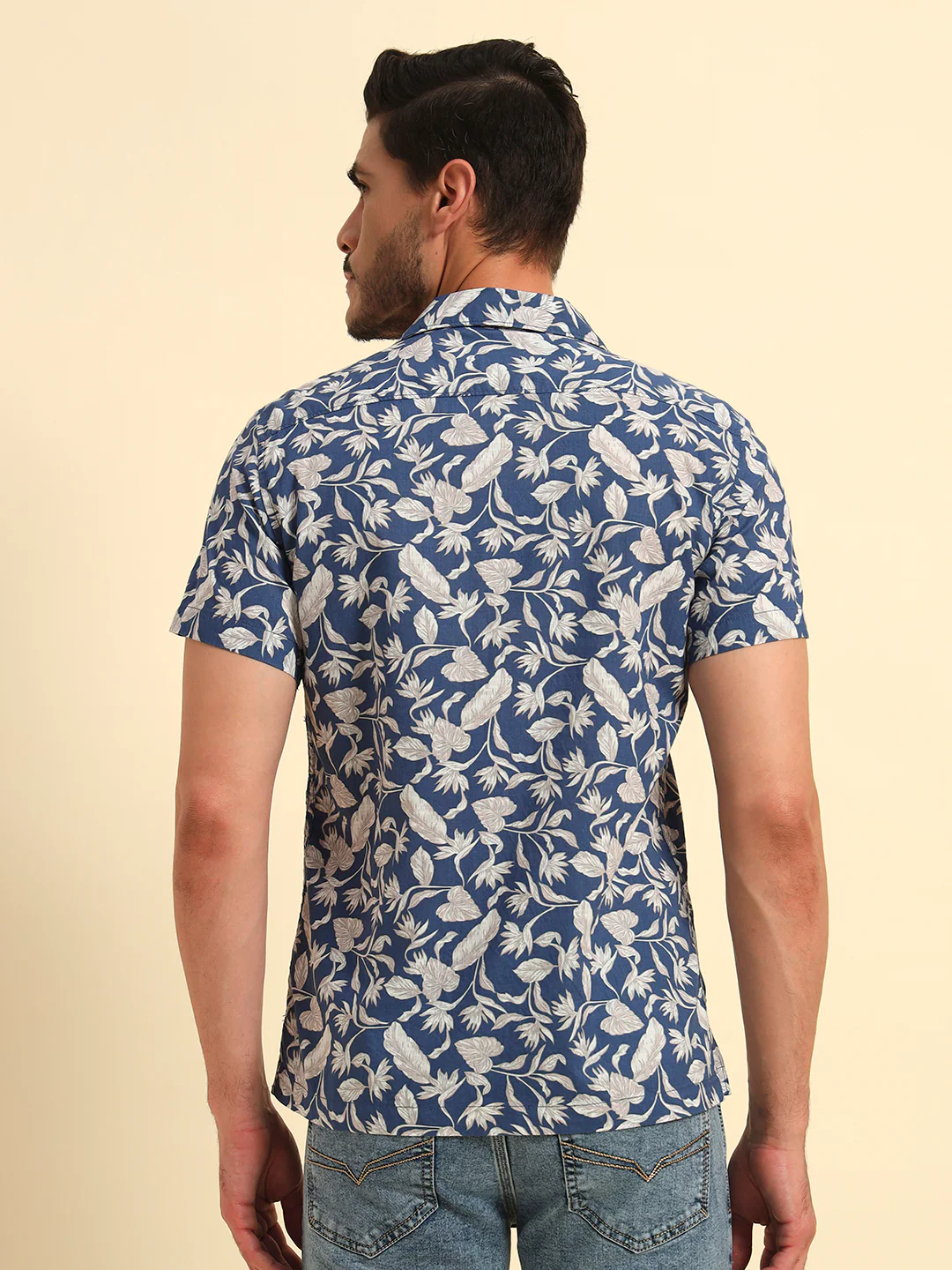 Casual Shirt for Men | Breathable & Soft with Color Fastness Regular Fit Spread Collar Neck Cotton Fabric Printed Pattern - Image 7