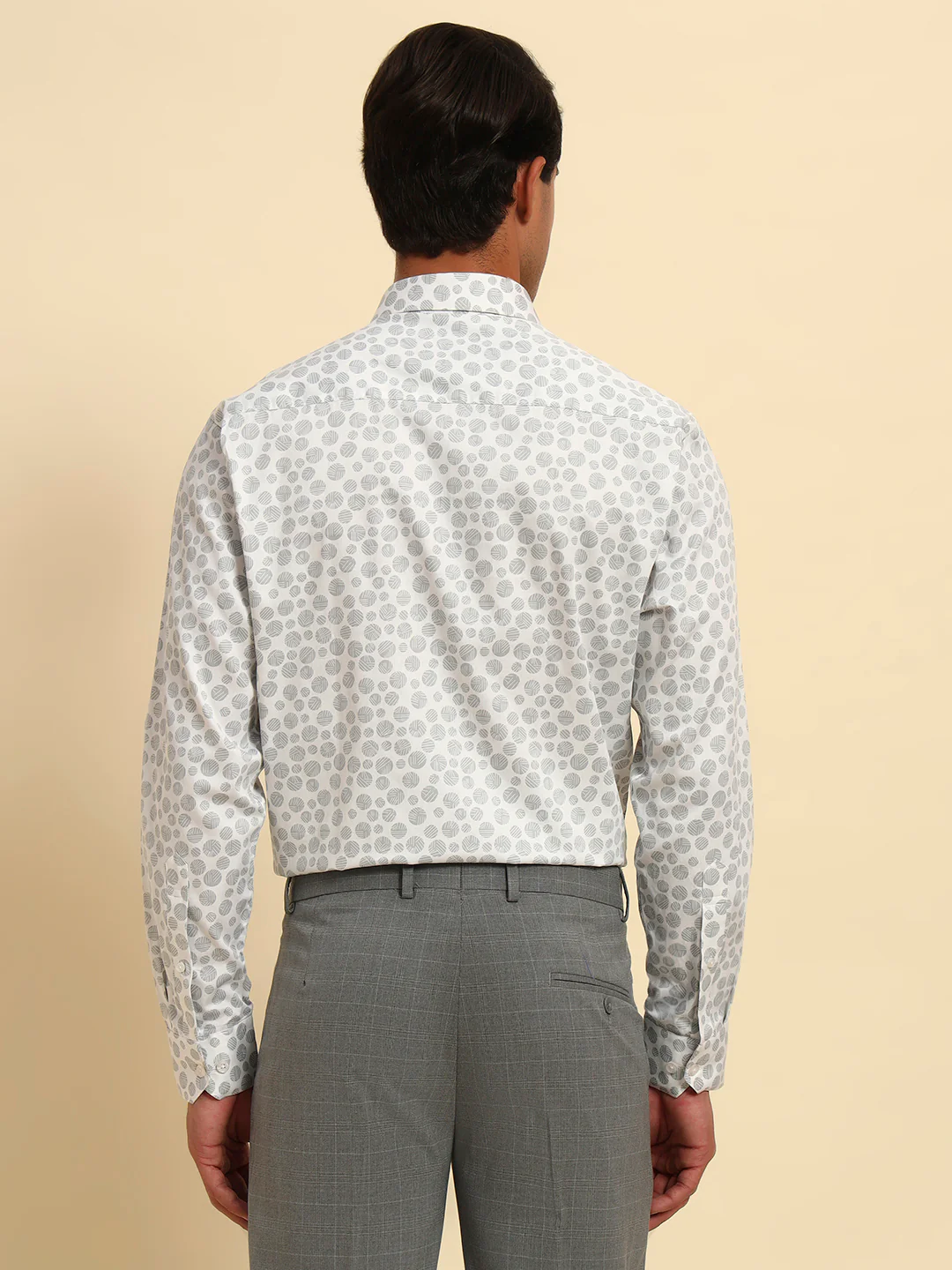 Formal Shirt for Men l Breathable & Soft with Color Fastness Regular Fit Spread Collar Neck Cotton Fabric Printed Pattern - Image 7