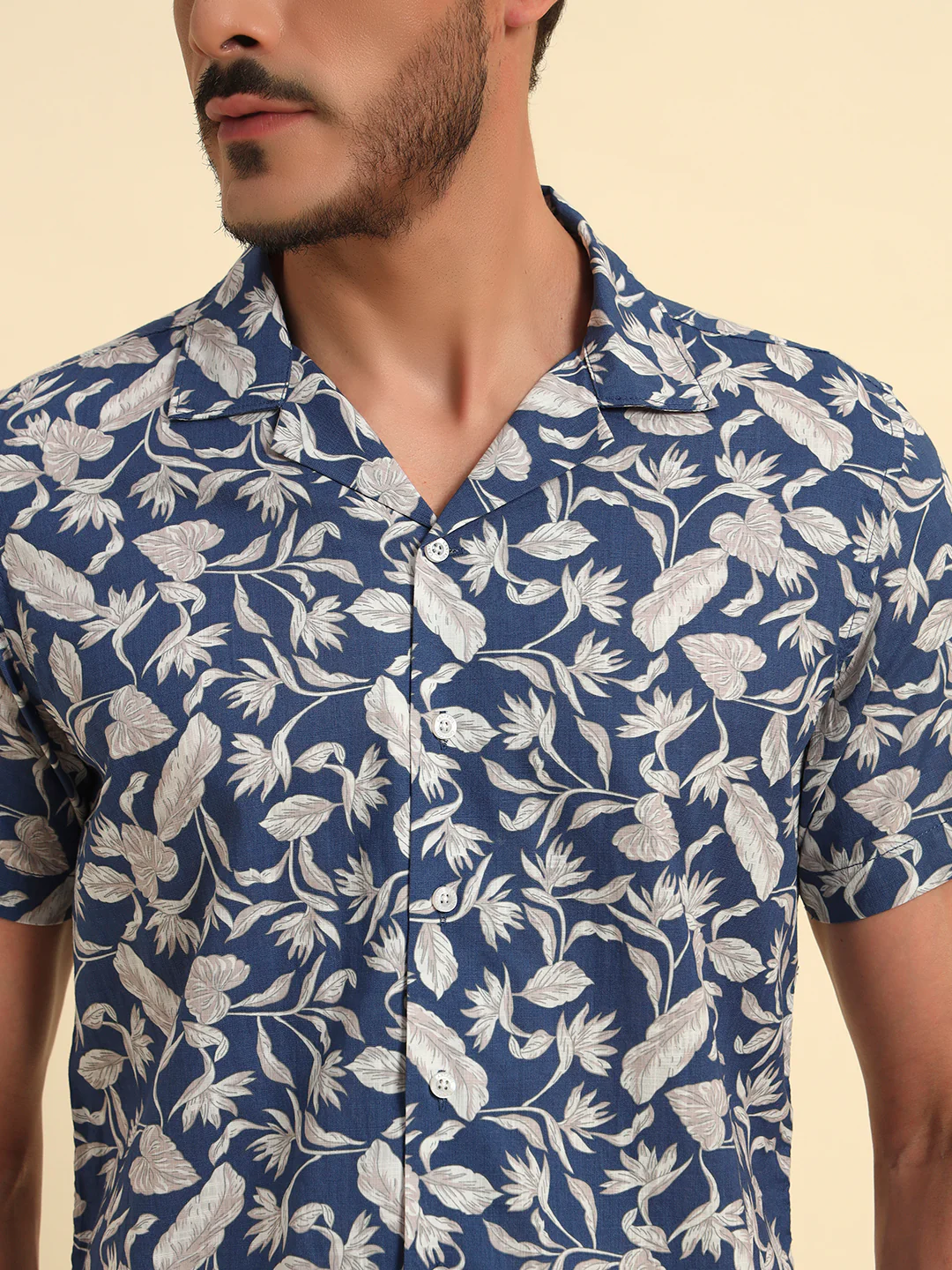 Casual Shirt for Men | Breathable & Soft with Color Fastness Regular Fit Spread Collar Neck Cotton Fabric Printed Pattern - Image 8