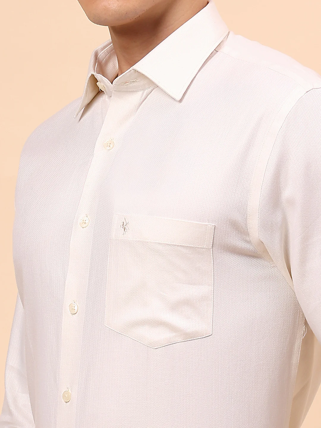 Formal Shirt for Men l Breathable & Soft with Color Fastness Regular Fit Spread Collar Neck Cotton Fabric Solid Pattern - Image 7