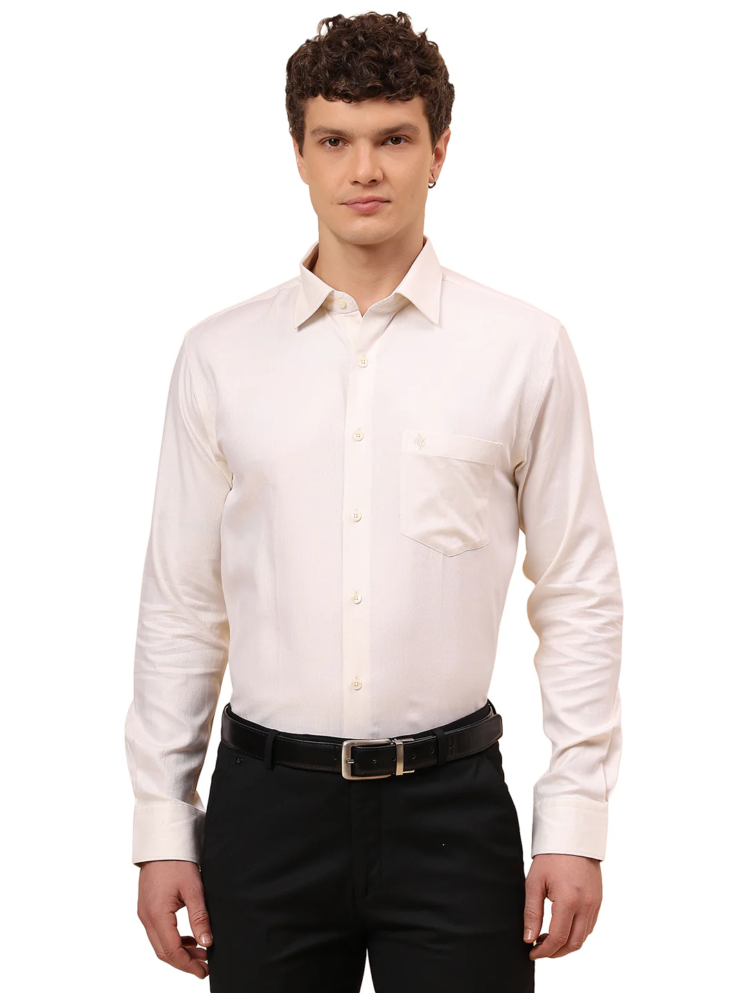Formal Shirt for Men l Breathable & Soft with Color Fastness Regular Fit Spread Collar Neck Cotton Fabric Solid Pattern - Image 9