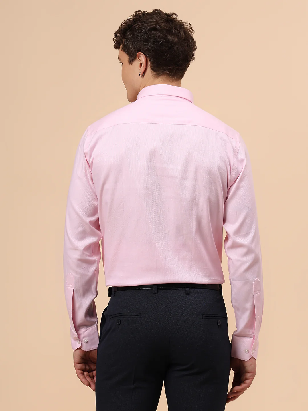 Formal Shirt for Men l Breathable & Soft with Color Fastness Regular Fit Spread Collar Neck Cotton Fabric Self Design Pattern - Image 6