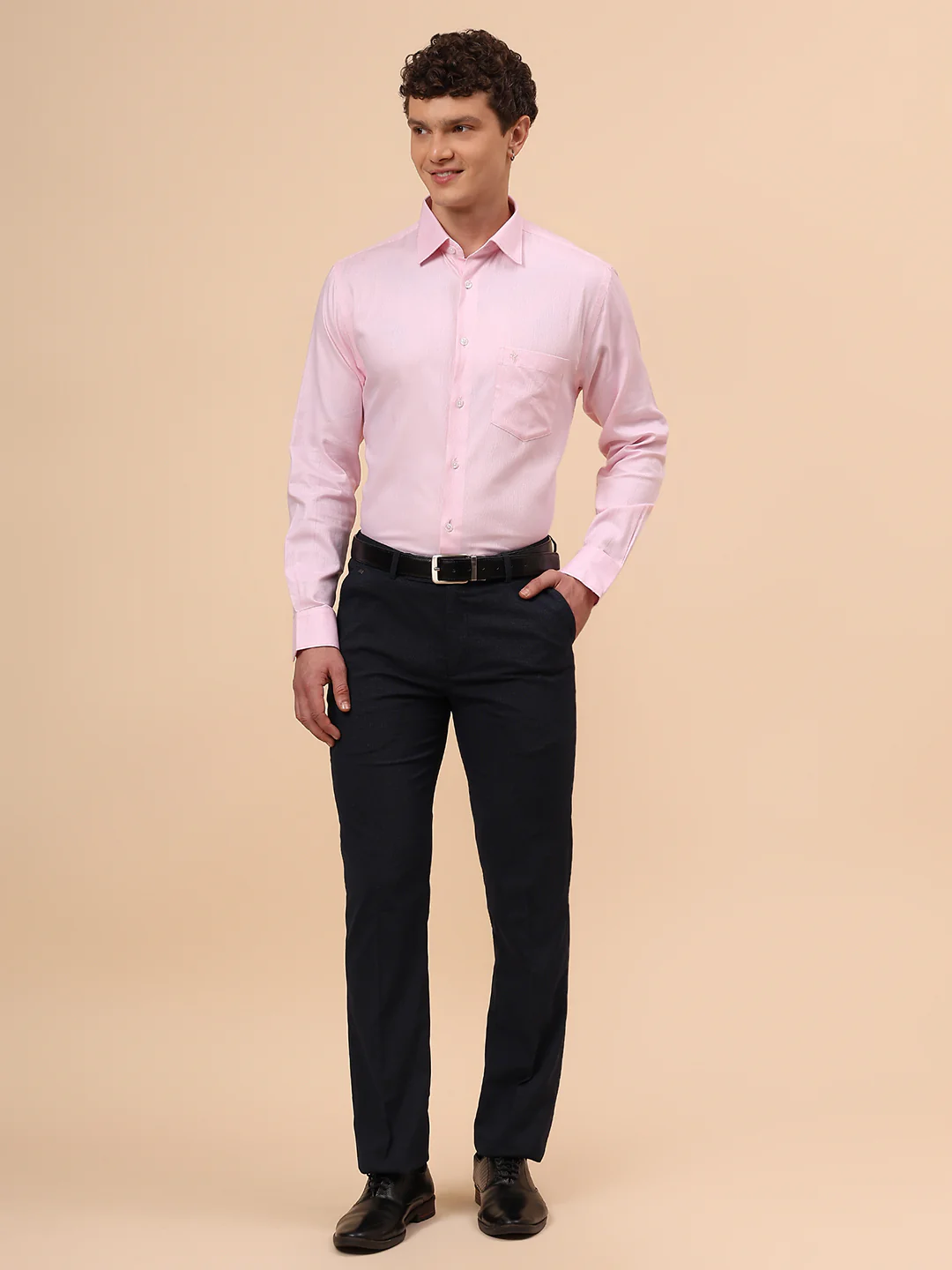Formal Shirt for Men l Breathable & Soft with Color Fastness Regular Fit Spread Collar Neck Cotton Fabric Self Design Pattern - Image 8