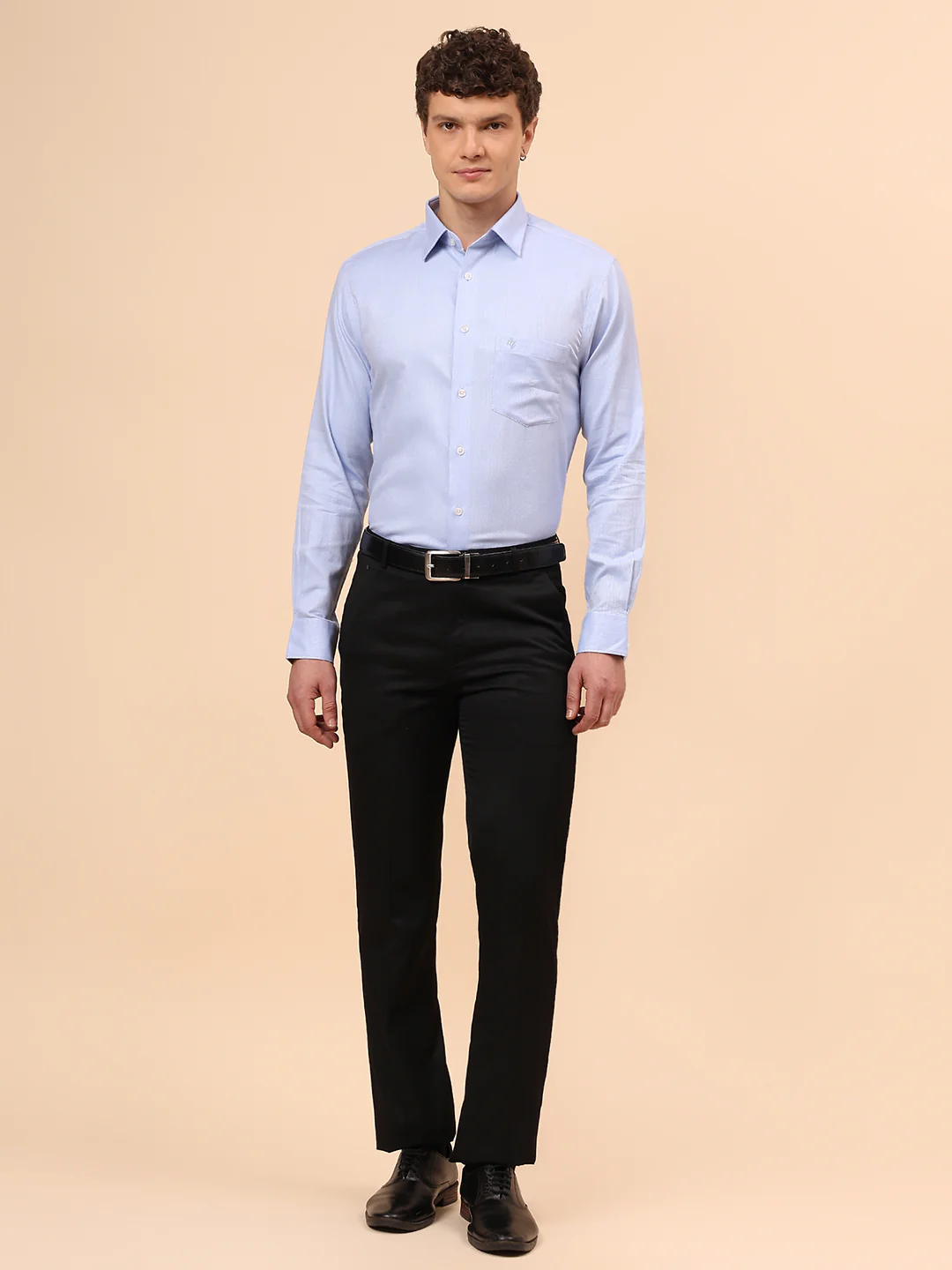 Formal Shirt for Men l Breathable & Soft with Color Fastness Regular Fit Spread Collar Neck Cotton Fabric Self Design Pattern - Image 8
