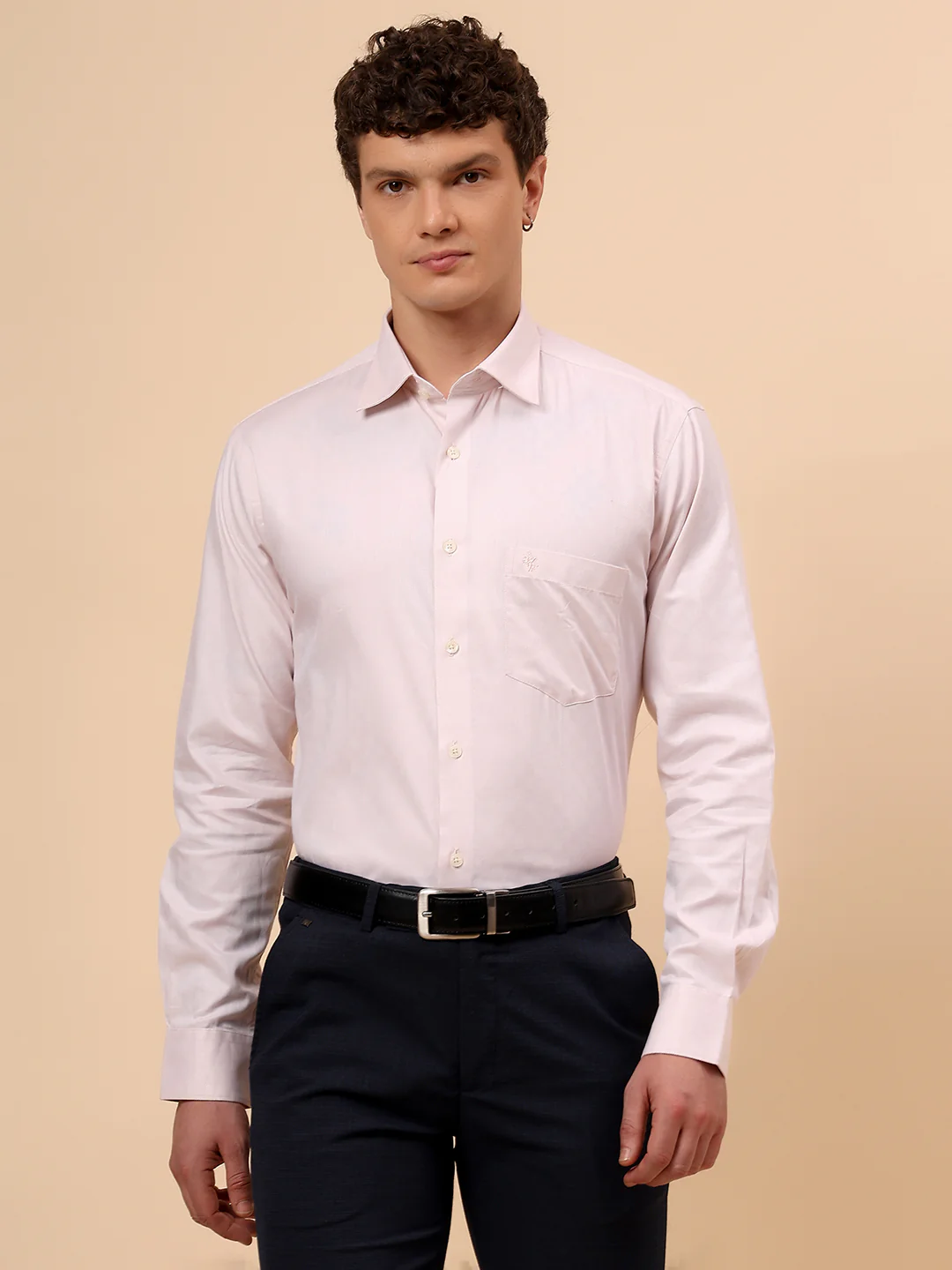 Formal Shirt for Men l Breathable & Soft with Color Fastness Regular Fit Spread Collar Neck Cotton Fabric Solid Pattern - Image 3