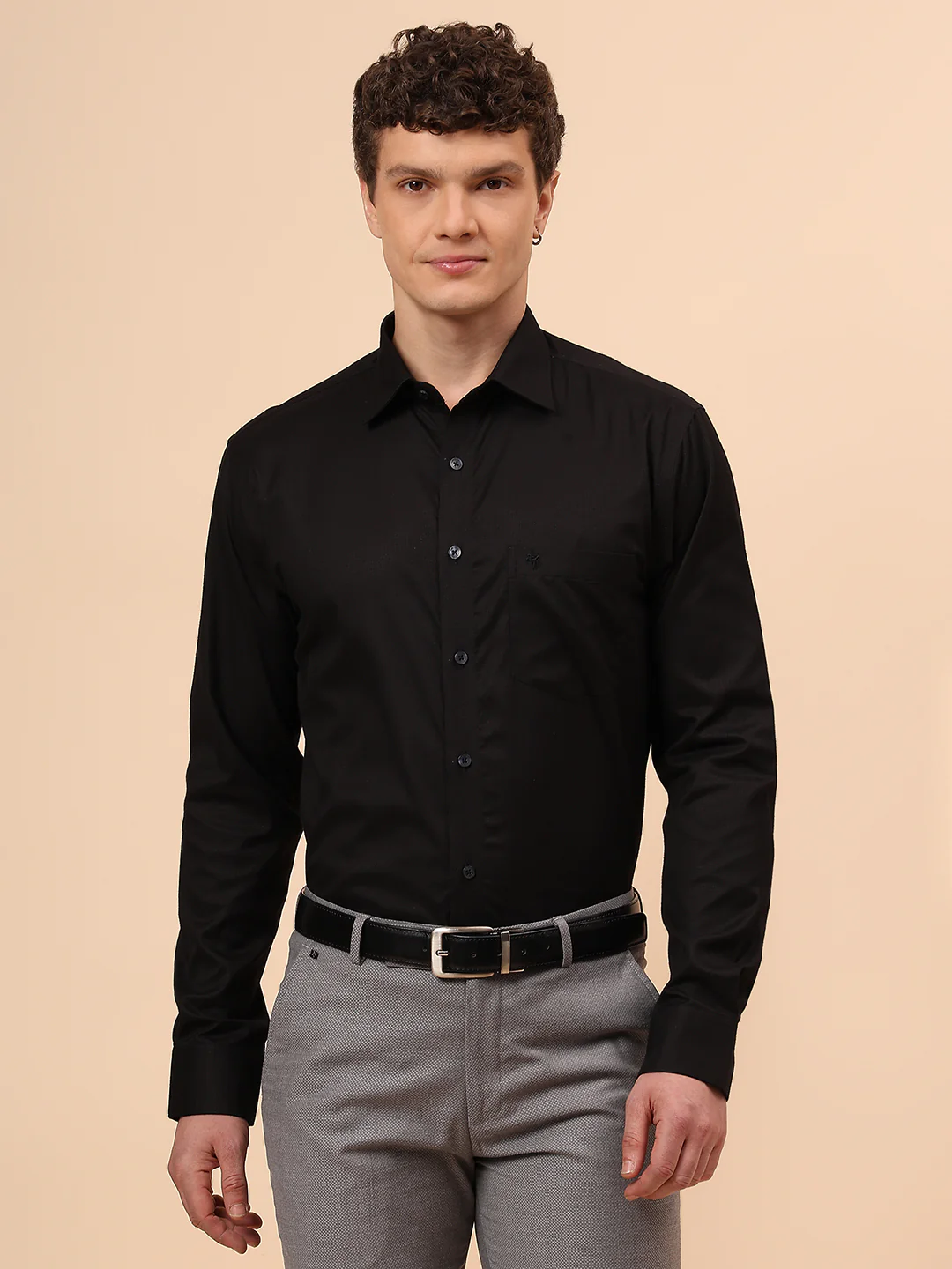 Formal Shirt for Men l Breathable & Soft with Color Fastness Regular Fit Spread Collar Neck Cotton Fabric Solid Pattern - Image 3
