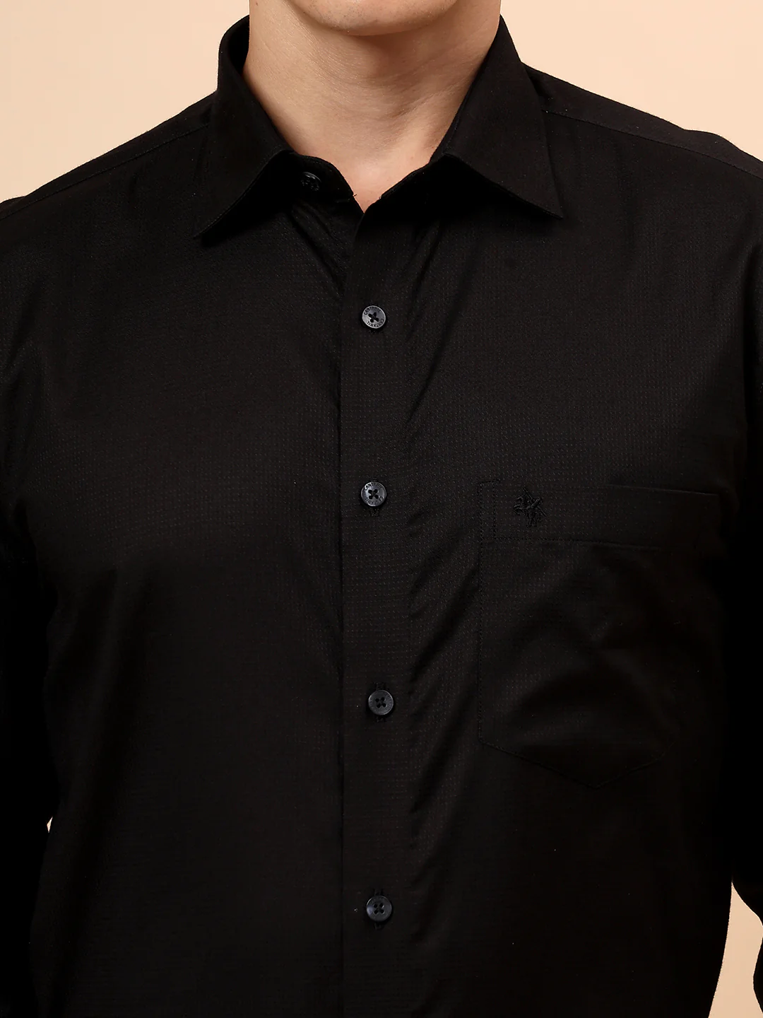 Formal Shirt for Men l Breathable & Soft with Color Fastness Regular Fit Spread Collar Neck Cotton Fabric Solid Pattern - Image 7
