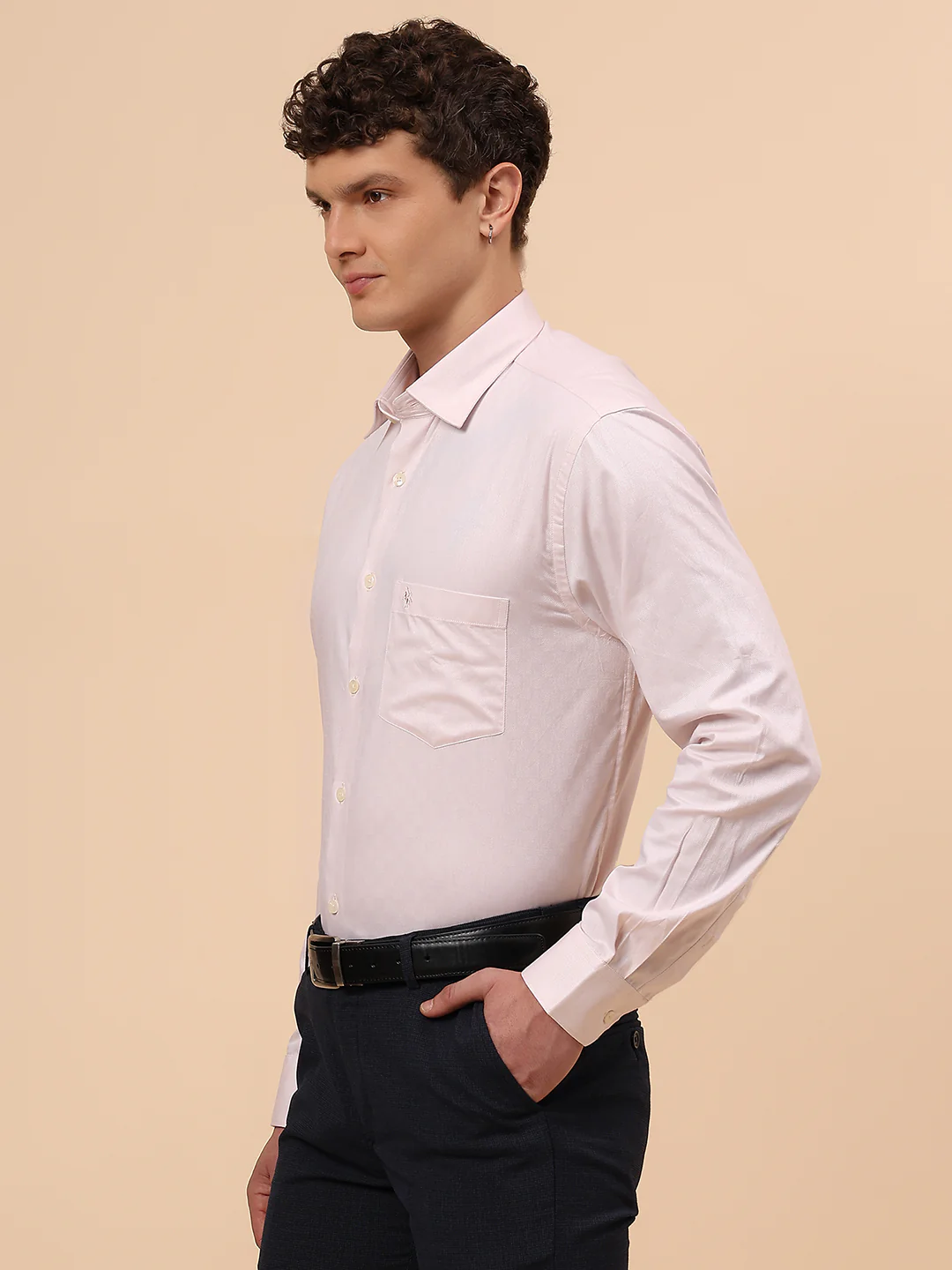 Formal Shirt for Men l Breathable & Soft with Color Fastness Regular Fit Spread Collar Neck Cotton Fabric Solid Pattern - Image 4