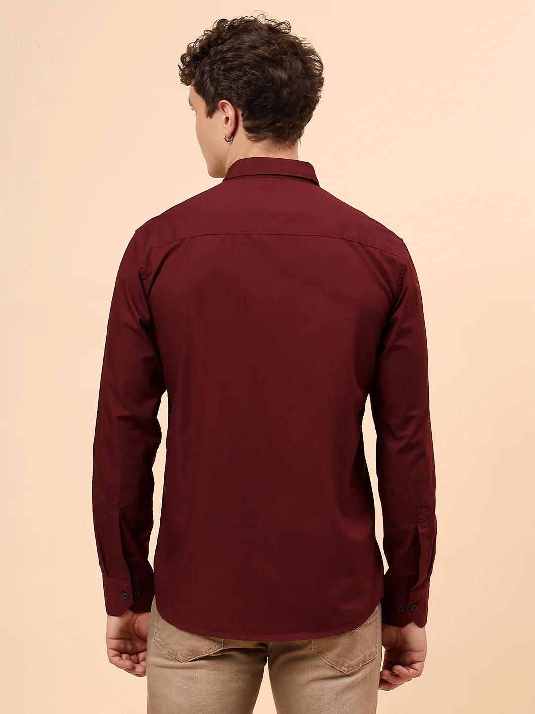 Casual Shirt for Men | Breathable & Soft with Color Fastness Regular Fit Spread Collar Neck Cotton Fabric Solid Pattern - Image 6