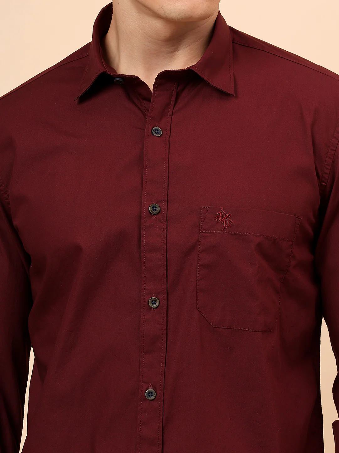 Casual Shirt for Men | Breathable & Soft with Color Fastness Regular Fit Spread Collar Neck Cotton Fabric Solid Pattern - Image 7
