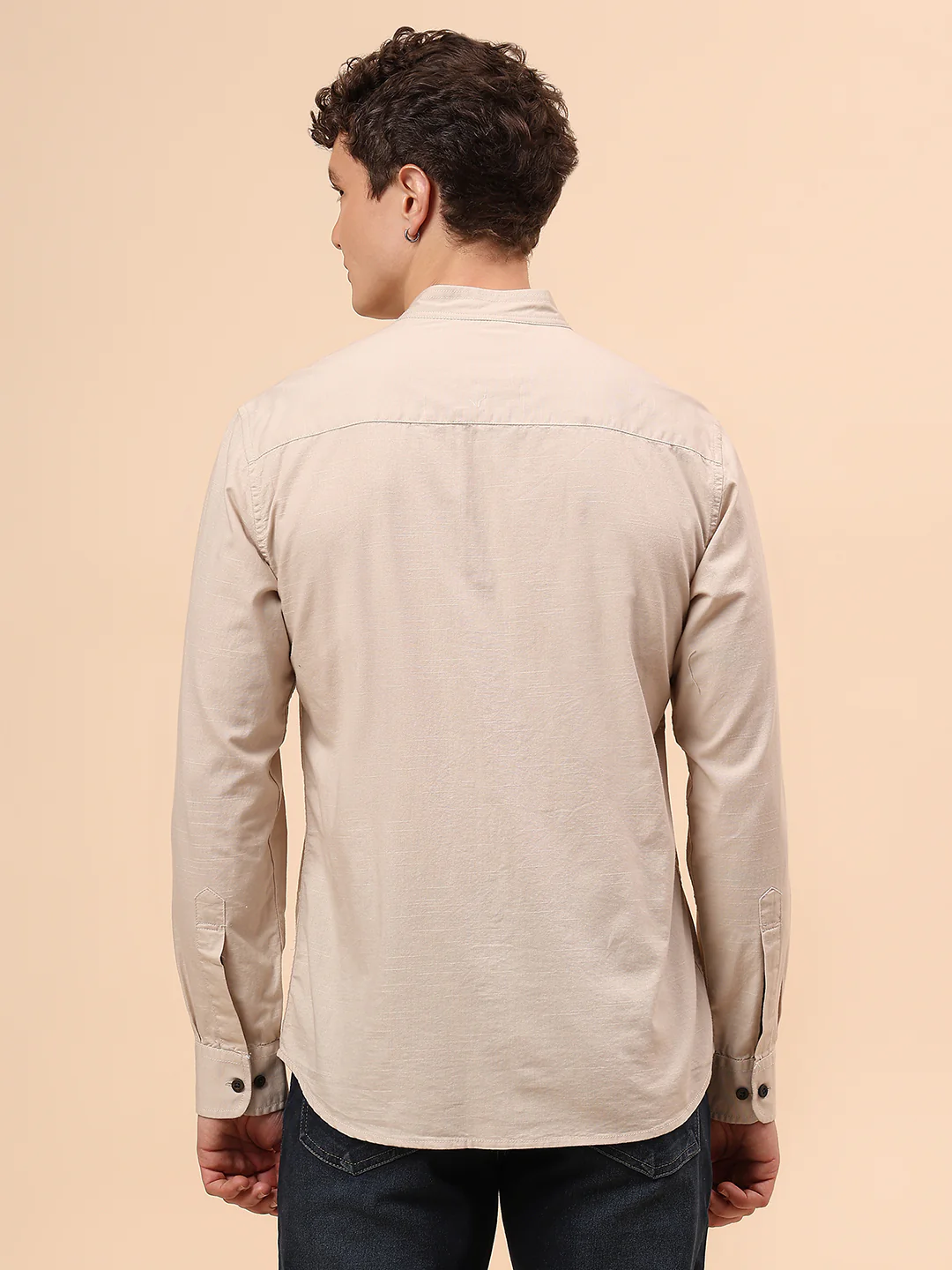 Casual Shirt for Men | Breathable & Soft with Color Fastness Regular Fit Spread Collar Neck Cotton Fabric Solid Pattern - Image 6