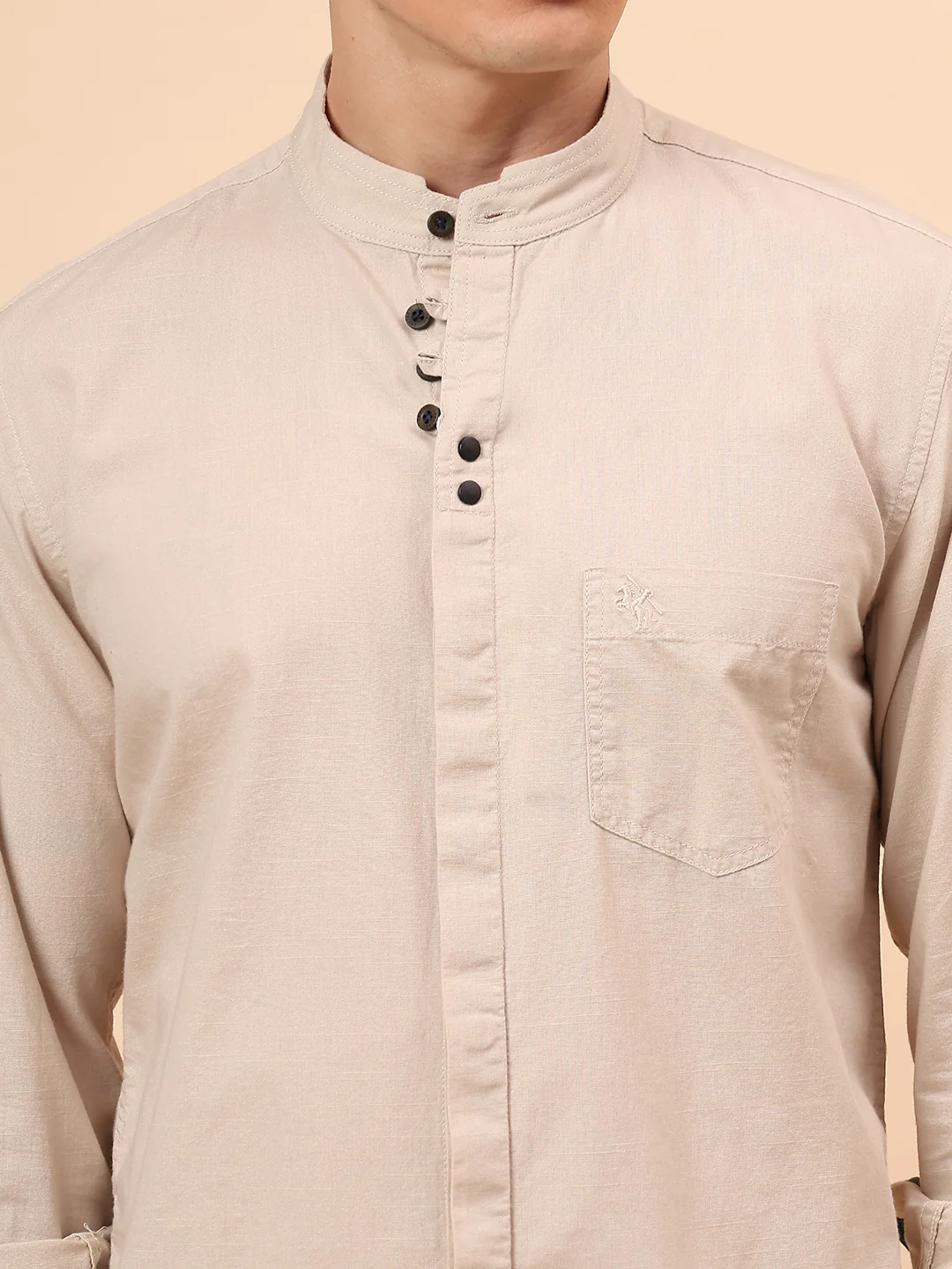 Casual Shirt for Men | Breathable & Soft with Color Fastness Regular Fit Spread Collar Neck Cotton Fabric Solid Pattern - Image 7