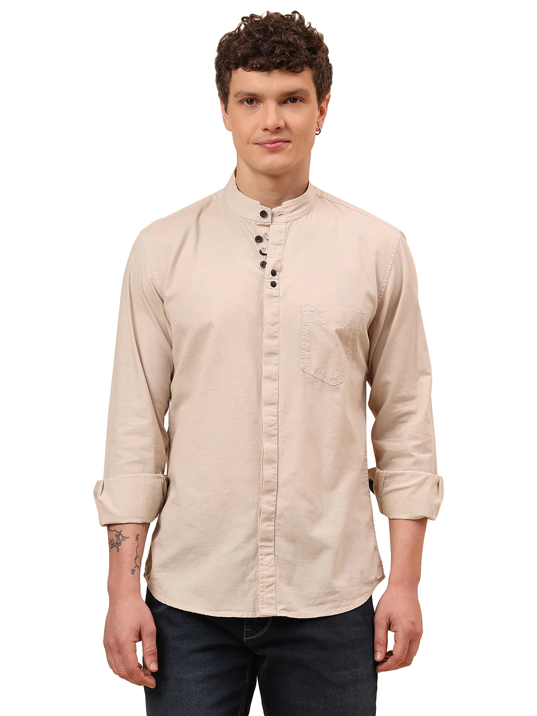 Casual Shirt for Men | Breathable & Soft with Color Fastness Regular Fit Spread Collar Neck Cotton Fabric Solid Pattern - Image 9