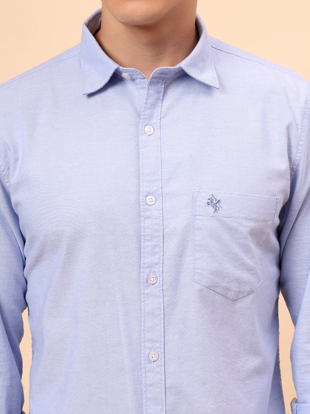 Casual Shirt for Men | Breathable & Soft with Color Fastness Regular Fit Spread Collar Neck Cotton Fabric Solid Pattern - Image 7