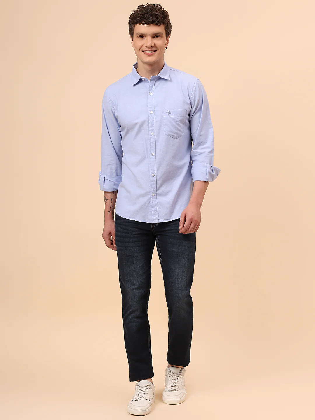 Casual Shirt for Men | Breathable & Soft with Color Fastness Regular Fit Spread Collar Neck Cotton Fabric Solid Pattern - Image 8