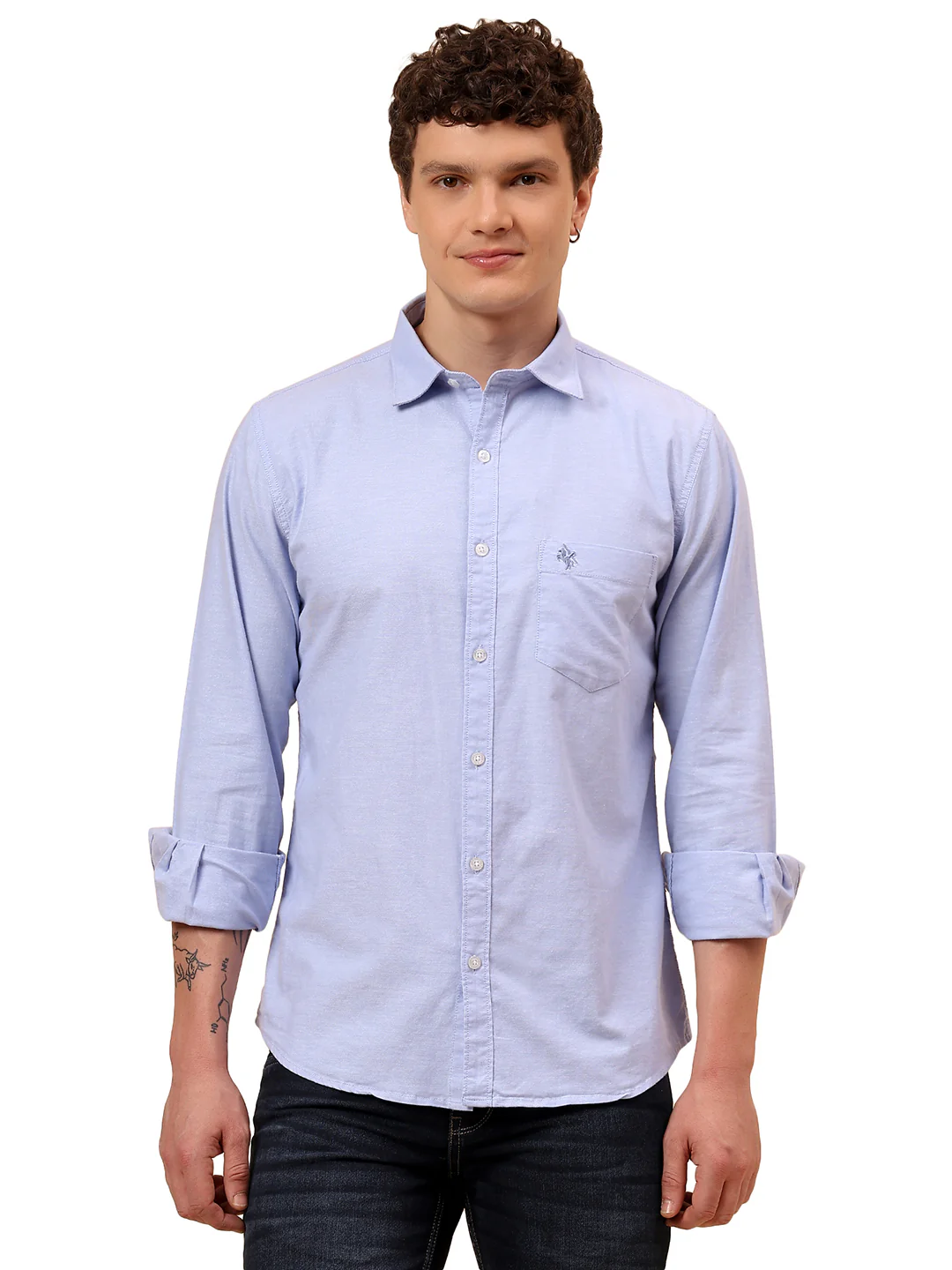 Casual Shirt for Men | Breathable & Soft with Color Fastness Regular Fit Spread Collar Neck Cotton Fabric Solid Pattern - Image 9