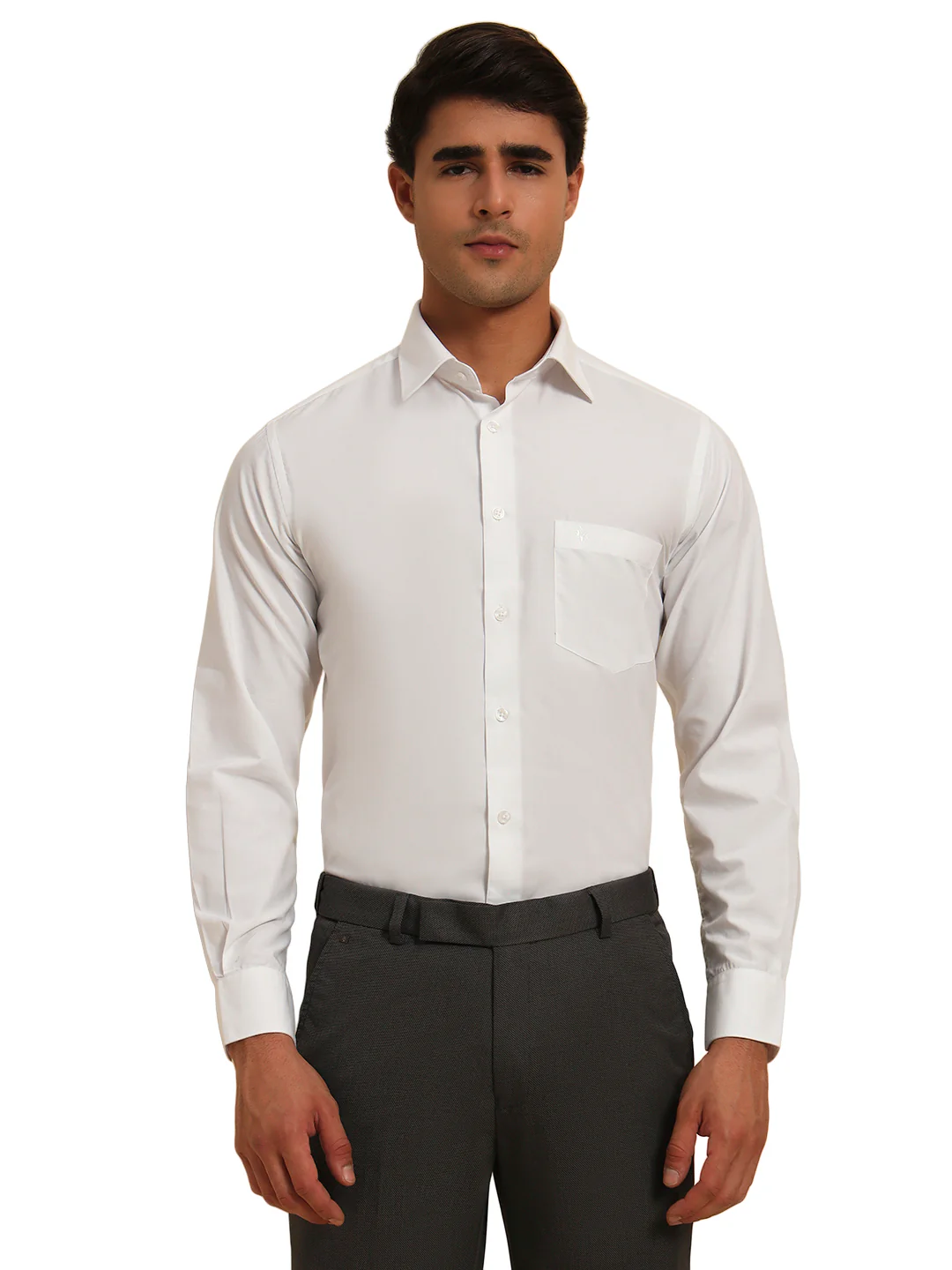 Formal Shirt for Men l Breathable & Soft with Color Fastness Regular Fit Spread Collar Neck Poly Cotton Fabric Solid Pattern - Image 4