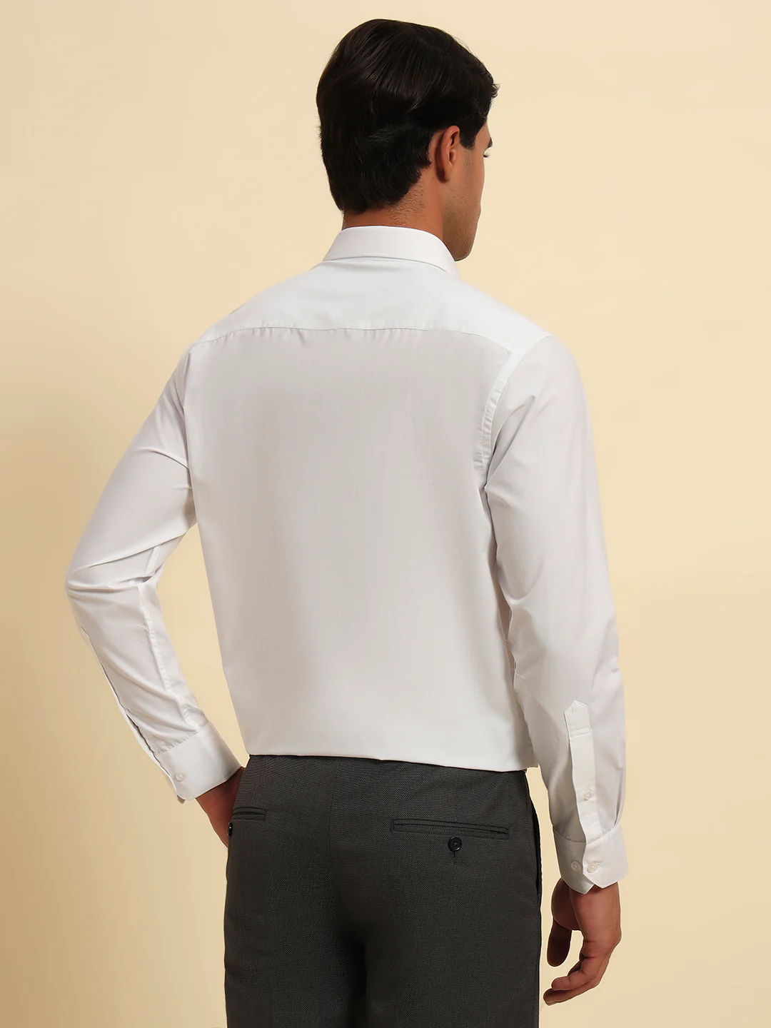 Formal Shirt for Men l Breathable & Soft with Color Fastness Regular Fit Spread Collar Neck Poly Cotton Fabric Solid Pattern - Image 5