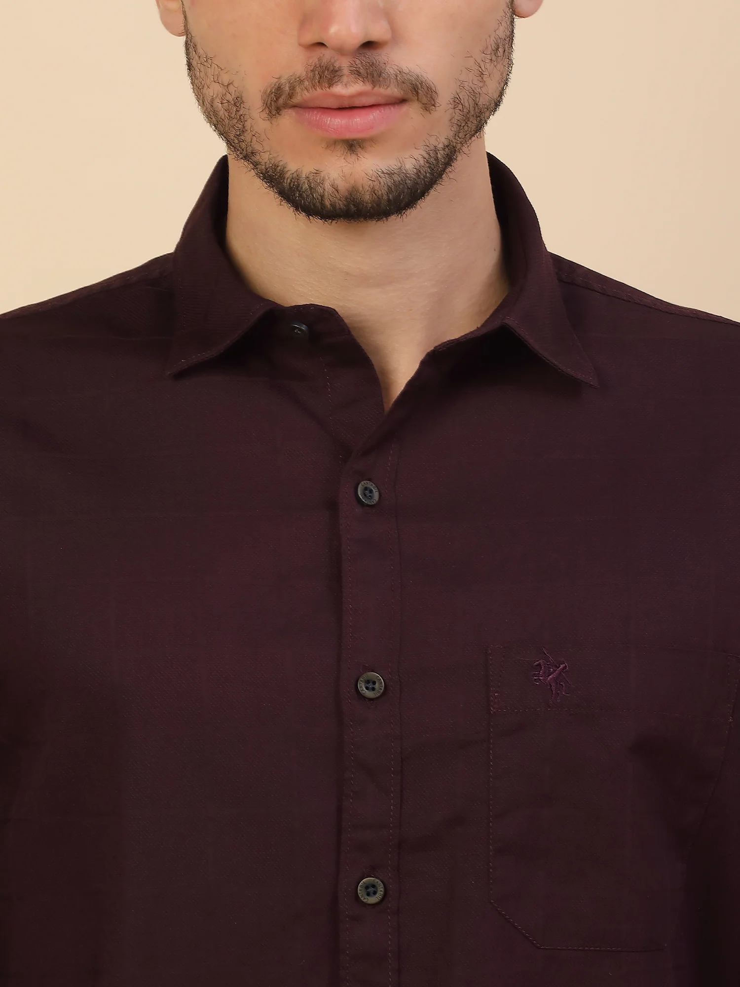 Shirt for Men | Breathable & Soft with Color Fastness Regular Fit Spread Collar Pure Cotton Fabric Checkered Pattern - Image 3