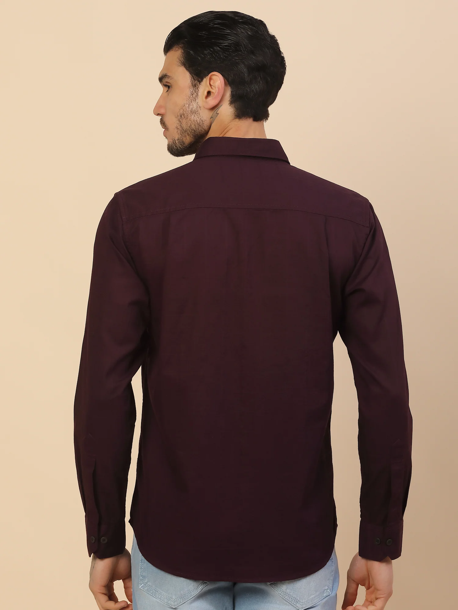 Shirt for Men | Breathable & Soft with Color Fastness Regular Fit Spread Collar Pure Cotton Fabric Checkered Pattern - Image 4