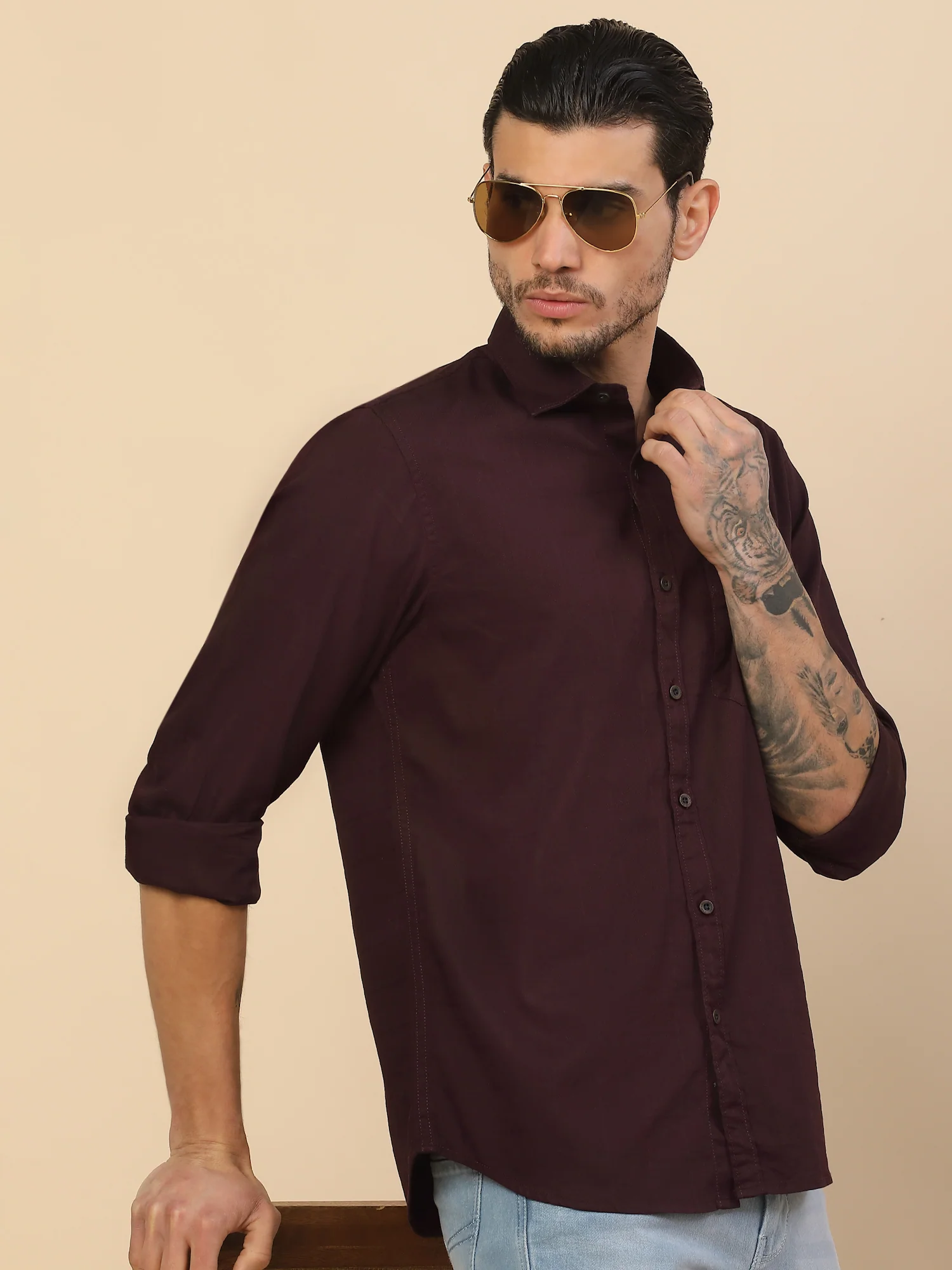 Shirt for Men | Breathable & Soft with Color Fastness Regular Fit Spread Collar Pure Cotton Fabric Checkered Pattern - Image 8