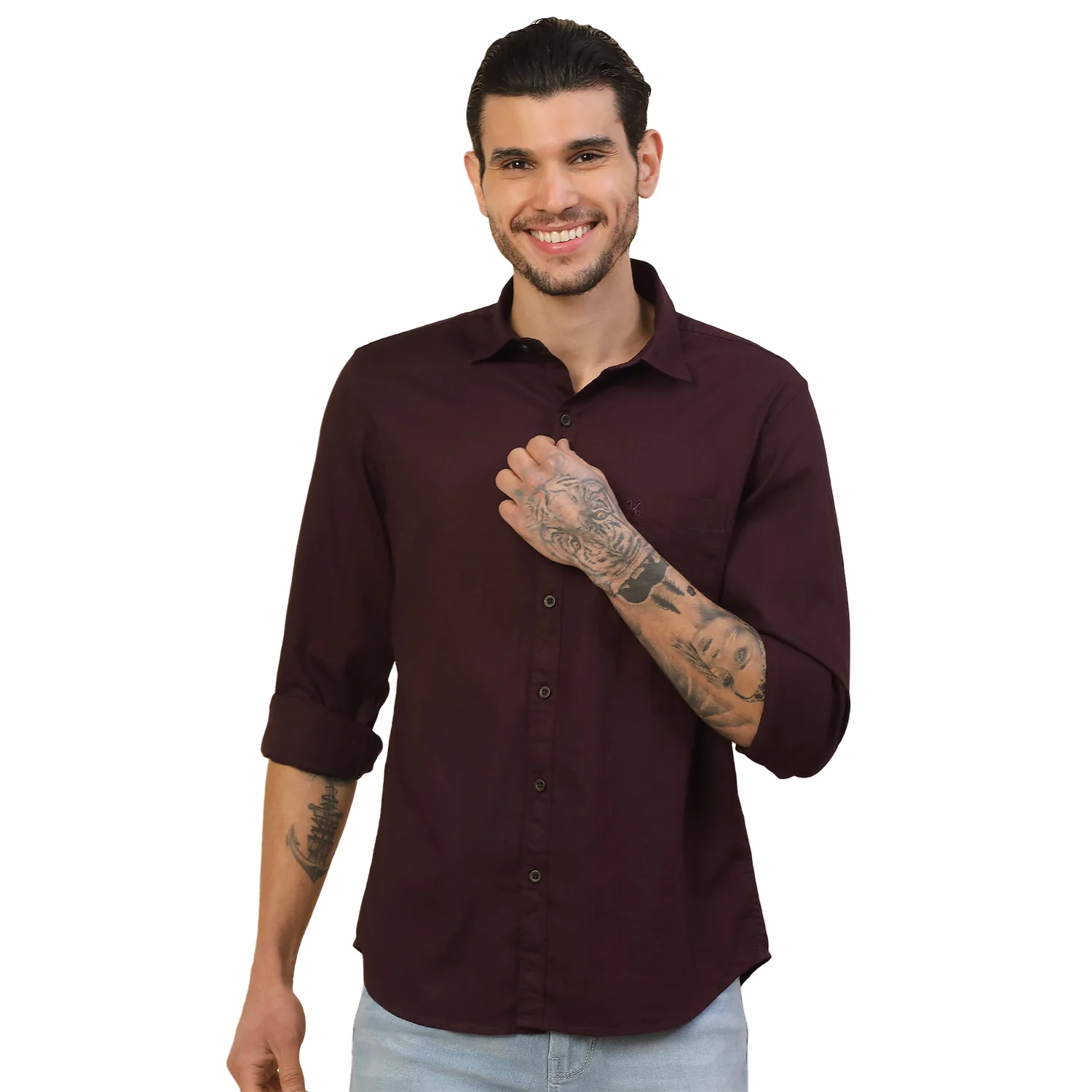 Shirt for Men | Breathable & Soft with Color Fastness Regular Fit Spread Collar Pure Cotton Fabric Checkered Pattern - Image 9