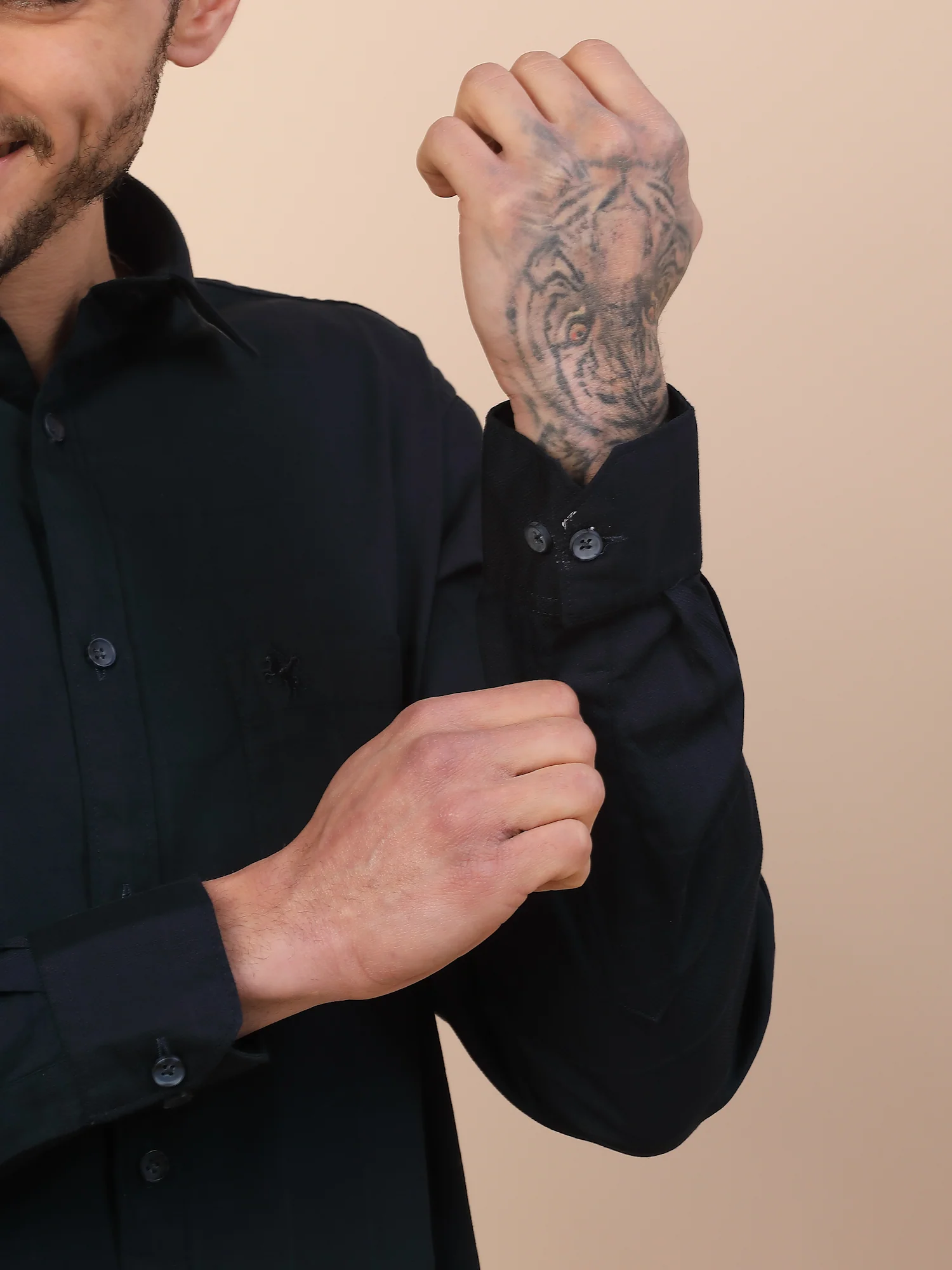 Shirt for Men | Breathable & Soft with Color Fastness Regular Fit Spread Collar Pure Cotton Fabric Checkered Pattern - Image 4