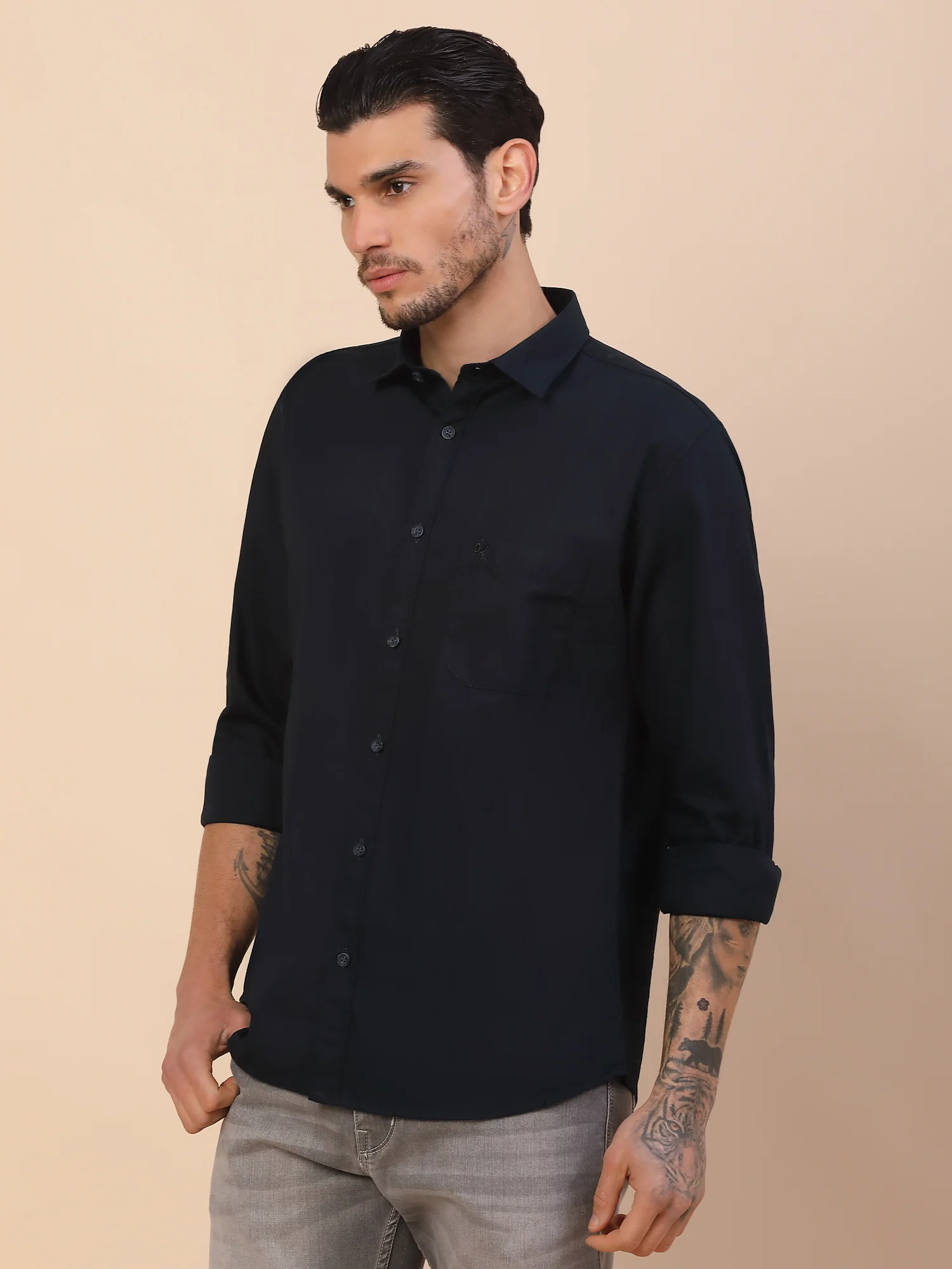 Shirt for Men | Breathable & Soft with Color Fastness Regular Fit Spread Collar Pure Cotton Fabric Checkered Pattern - Image 6