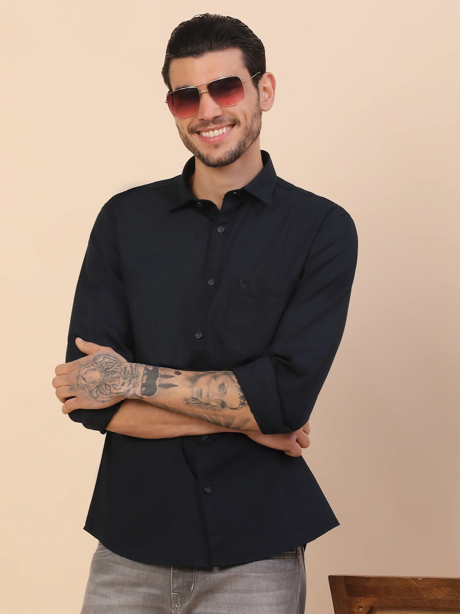 Shirt for Men | Breathable & Soft with Color Fastness Regular Fit Spread Collar Pure Cotton Fabric Checkered Pattern - Image 8
