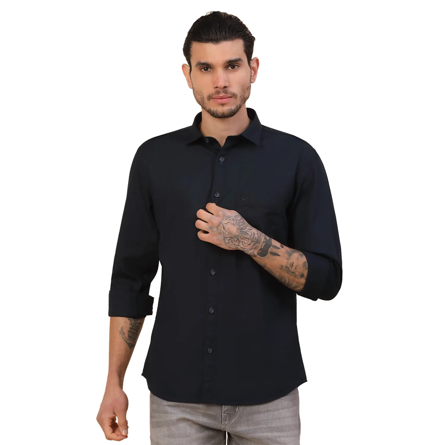 Shirt for Men | Breathable & Soft with Color Fastness Regular Fit Spread Collar Pure Cotton Fabric Checkered Pattern - Image 9