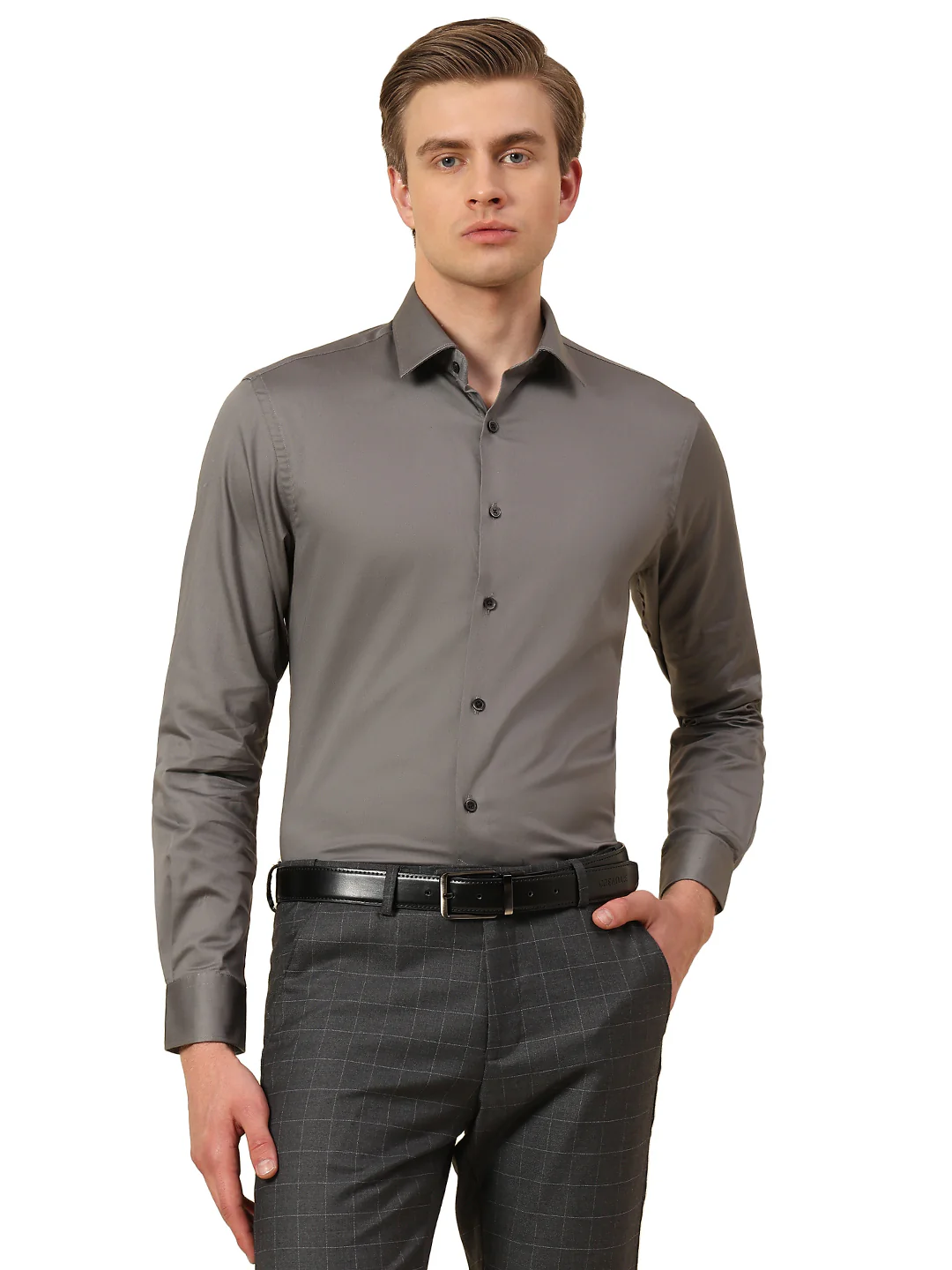 Shirt for Men | Breathable & Soft with Color Fastness Regular Fit Spread Collar Pure Cotton Fabric Solid Pattern - Image 8