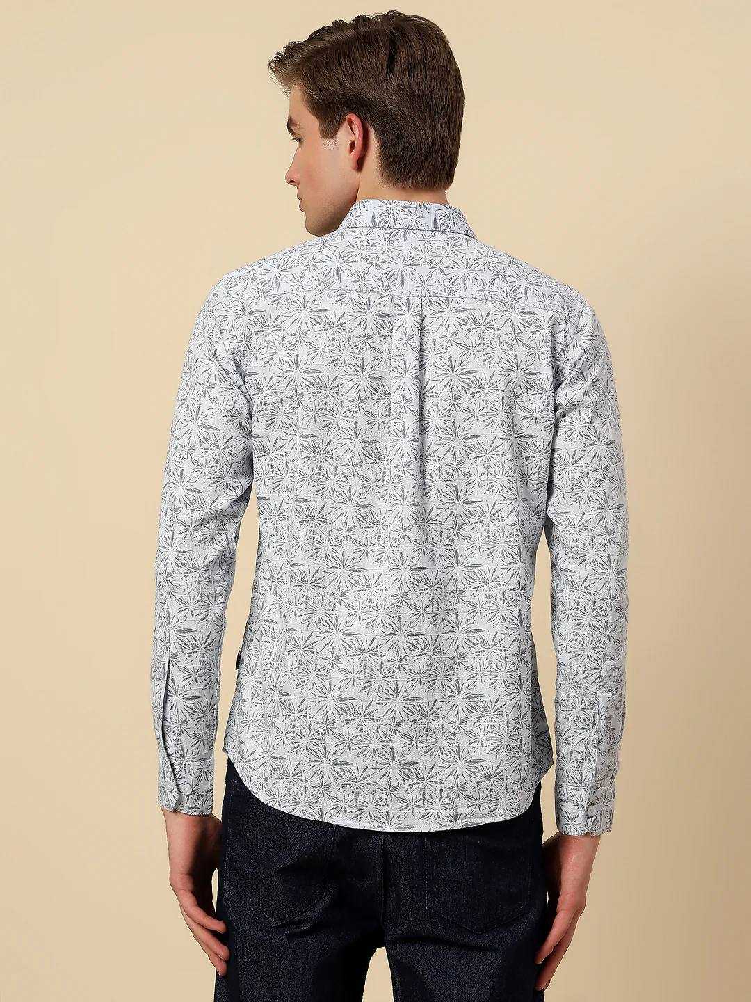 Shirt for Men | Breathable & Soft with Color Fastness Slim Fit Spread Collar Pure Cotton Fabric Printed Pattern - Image 5