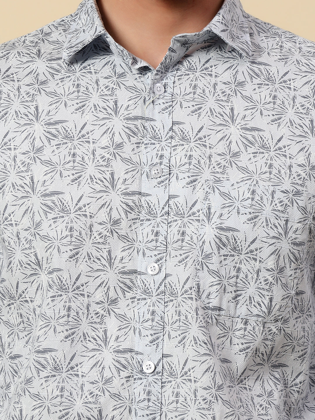 Shirt for Men | Breathable & Soft with Color Fastness Slim Fit Spread Collar Pure Cotton Fabric Printed Pattern - Image 6