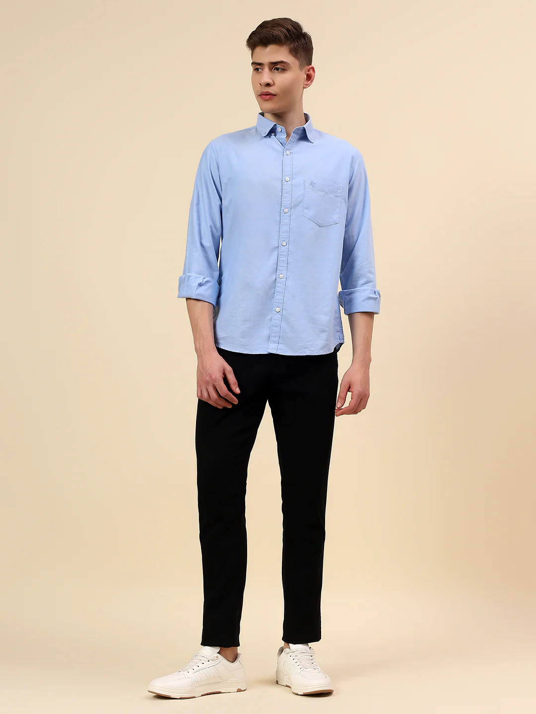 Shirt for Men | Breathable & Soft with Color Fastness Slim Fit Spread Collar Pure Cotton Fabric Solid Pattern - Image 7