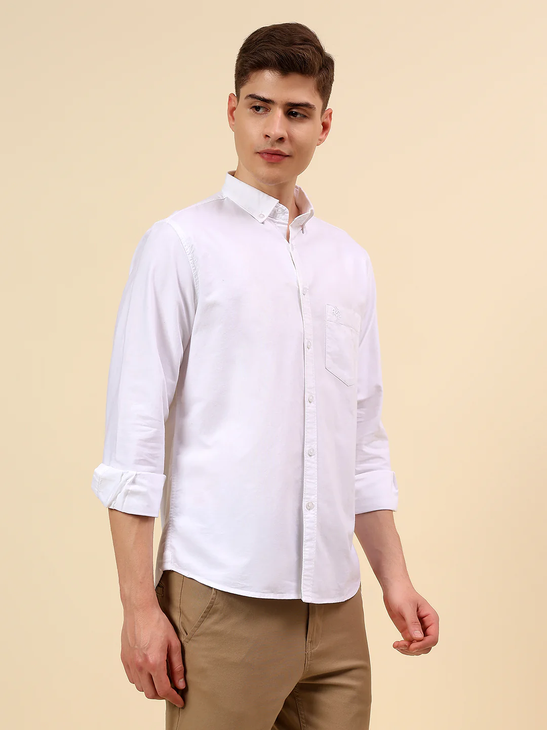 Shirt for Men | Breathable & Soft with Color Fastness Slim Fit Spread Collar Pure Cotton Fabric Solid Pattern - Image 4